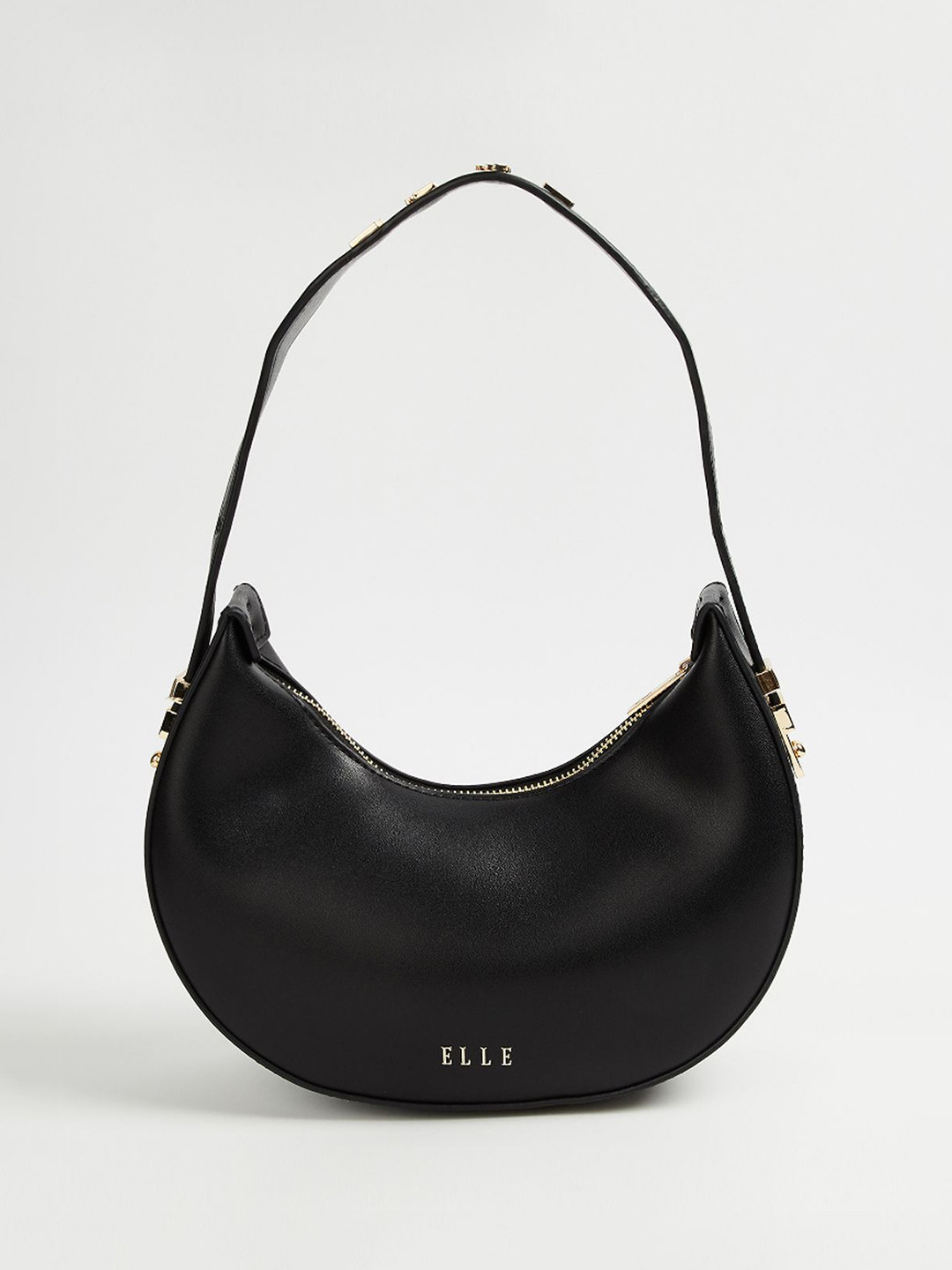 ELLE Women Solid Half Moon Zip Detail Handheld Bag