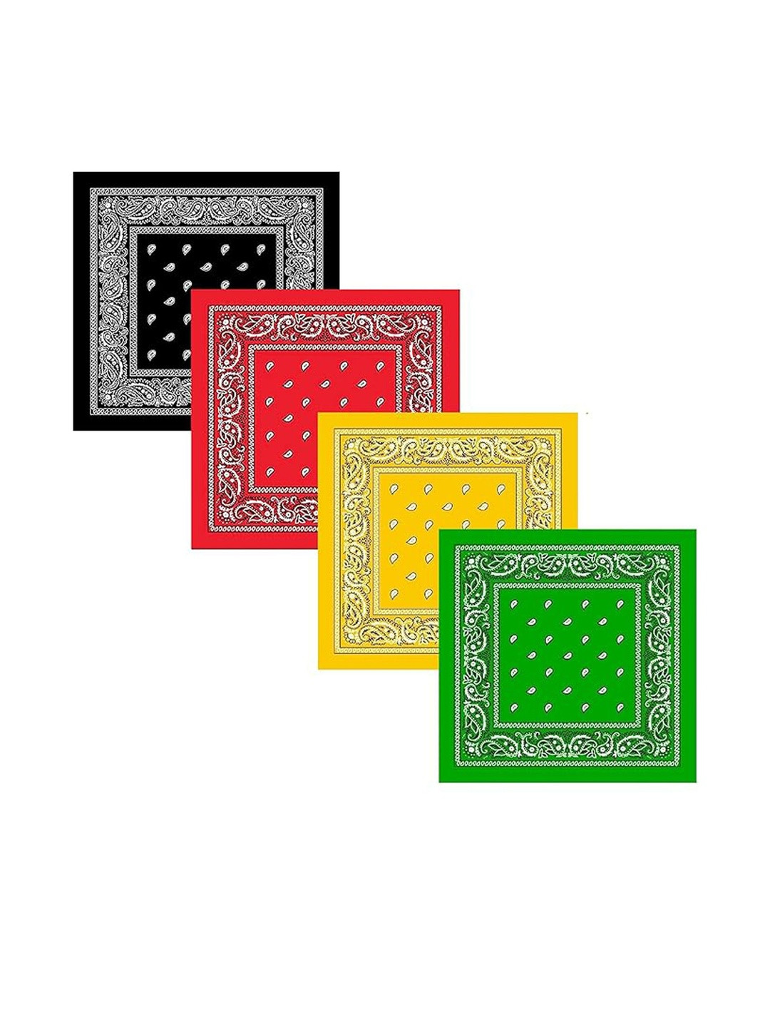 Navkar Crafts Unisex Pack of 4 Chill Wrap Cotton Bandanas