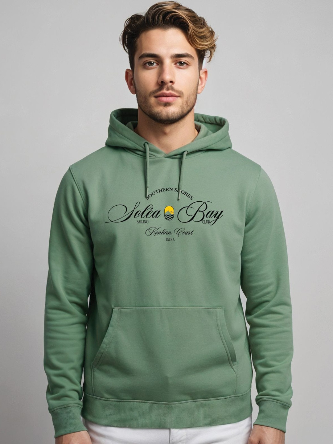 Adro Southern Shores Solea Bay 320 GSM Fleece Printed Graphic Hoodie