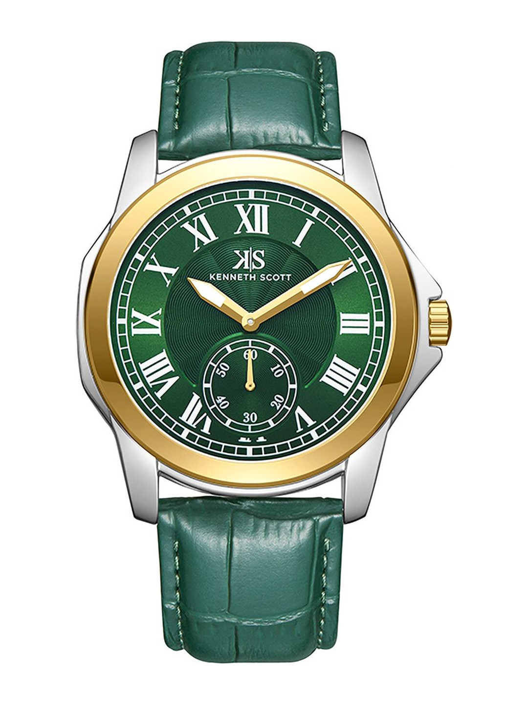 KENNETH SCOTT Men Dial & Leather Straps Analogue Watch K24018-TLHH
