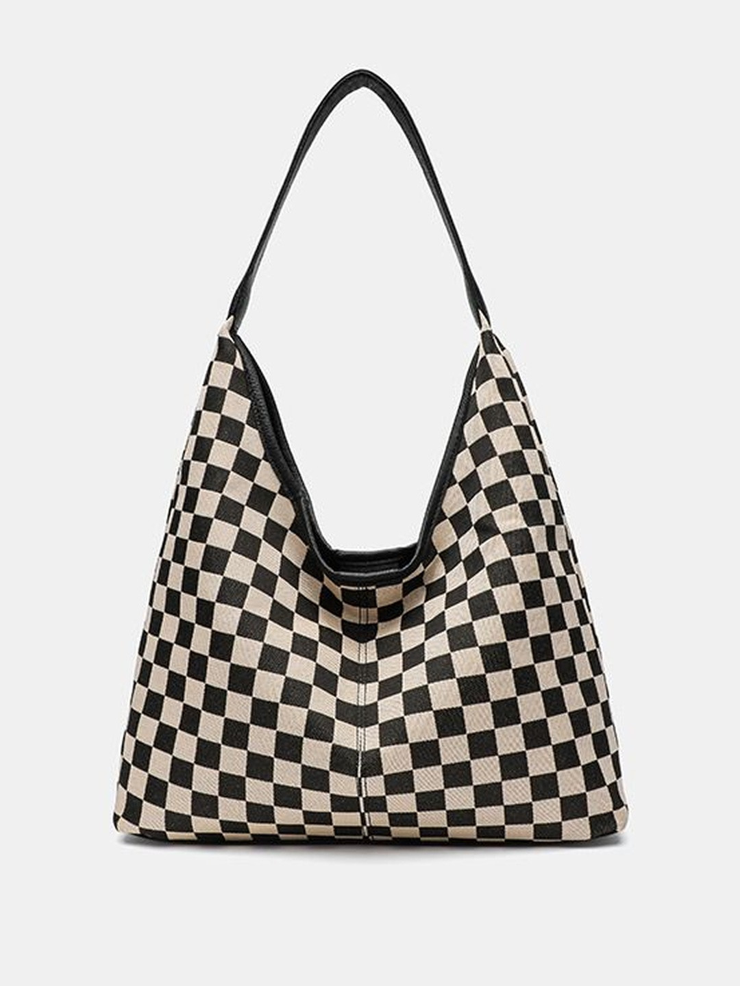 CORSICA Black Printed One Handle Tote Bag