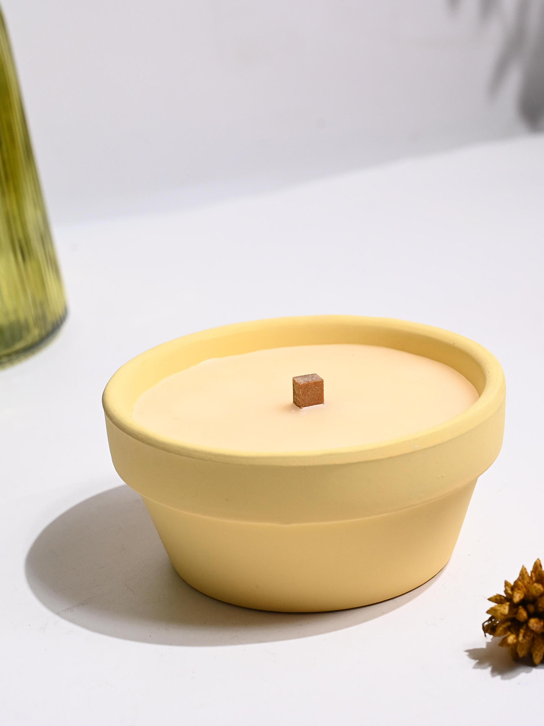 MARKET99 Yellow Scented Wax Candle