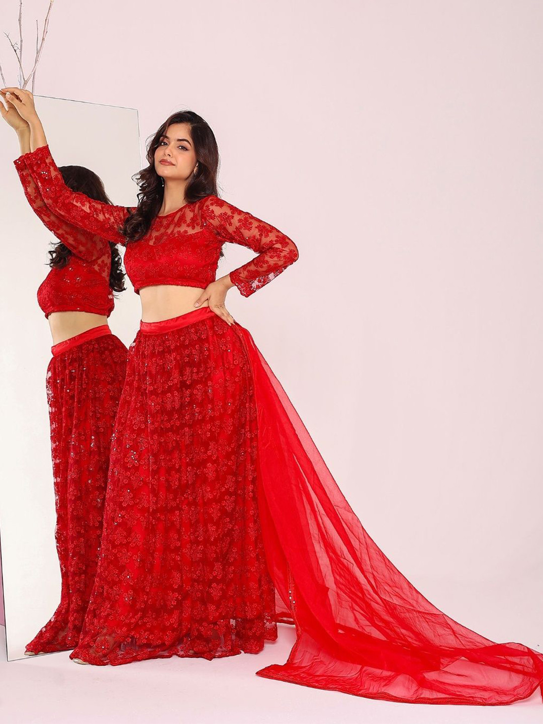 PRIYANKA CHOUDHARY Embroidered Ready to Wear Lehenga & Blouse With Dupatta