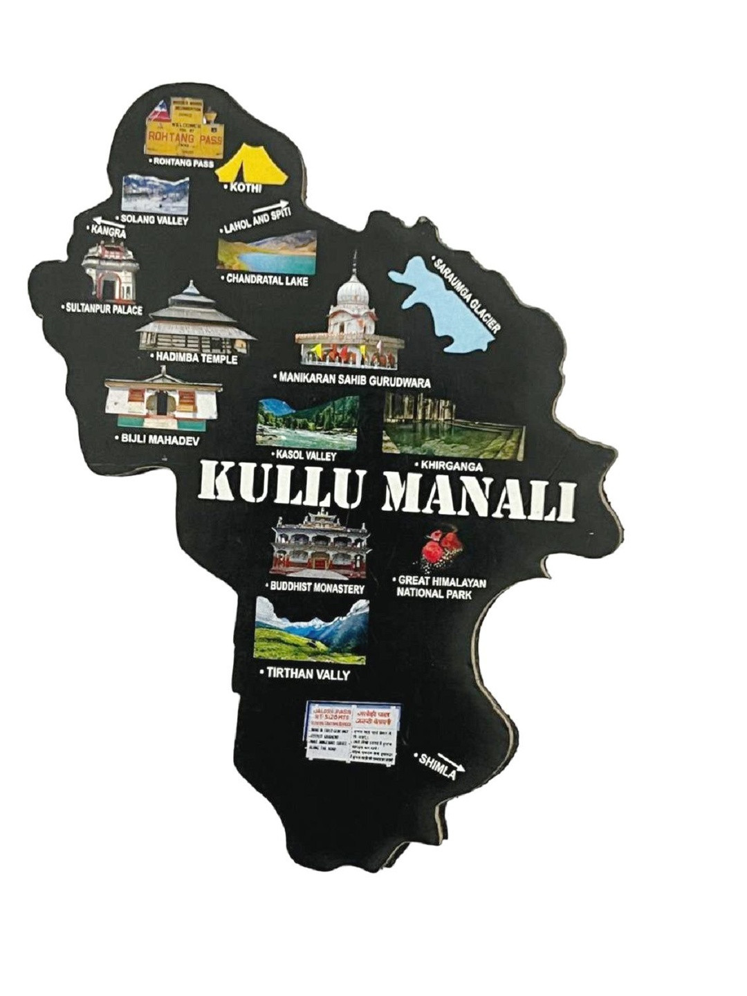 Numeroastro MDF Multicolour Wood Magnetic Fridge Sticker