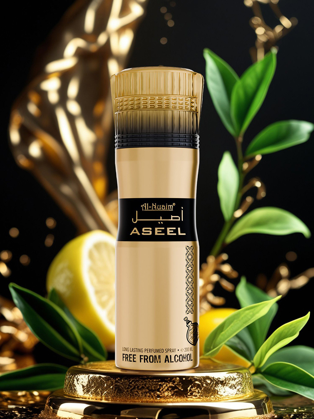 Al-Nuaim Set Of 3  Chocolate Musk- Aseel & Open Black Alcohol Free Deodorant- 200 ml Each