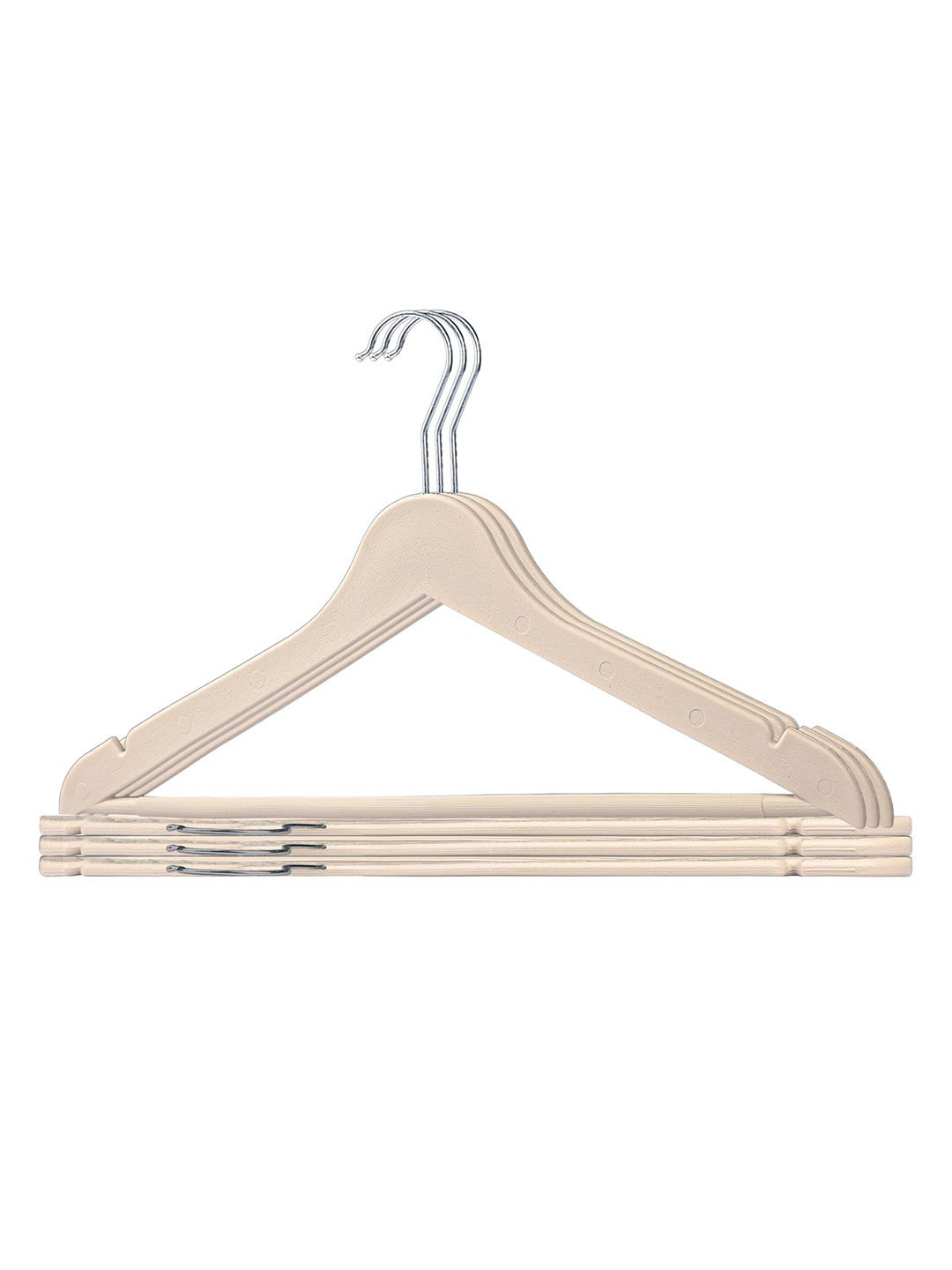 Kuber Industries Cream-Colored 6 Pieces Clothes Hangers