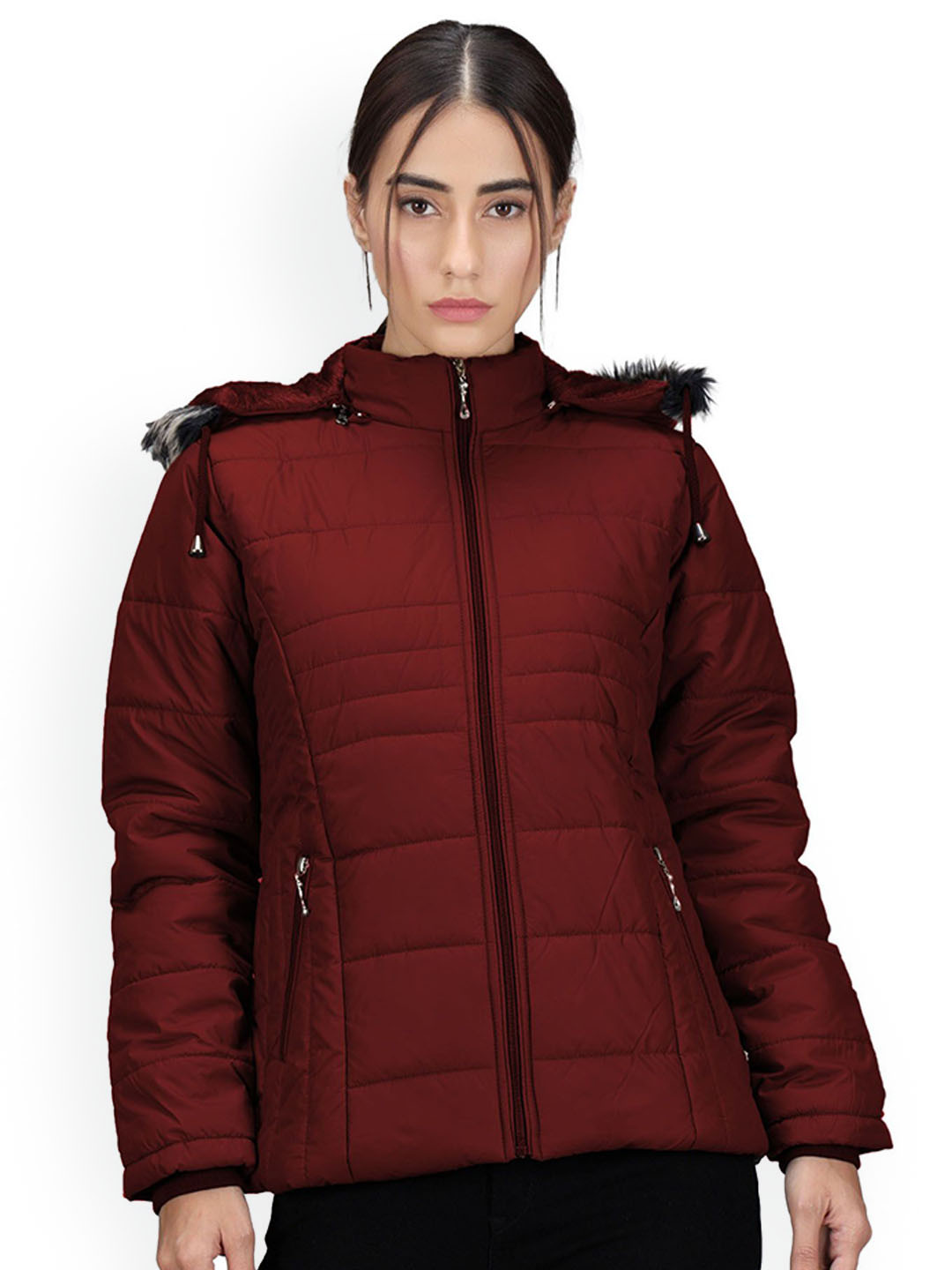 ORIEX THE ORIGINAL FASHION Hooded Faux Fur Trim Water Resistant Parka Jacket
