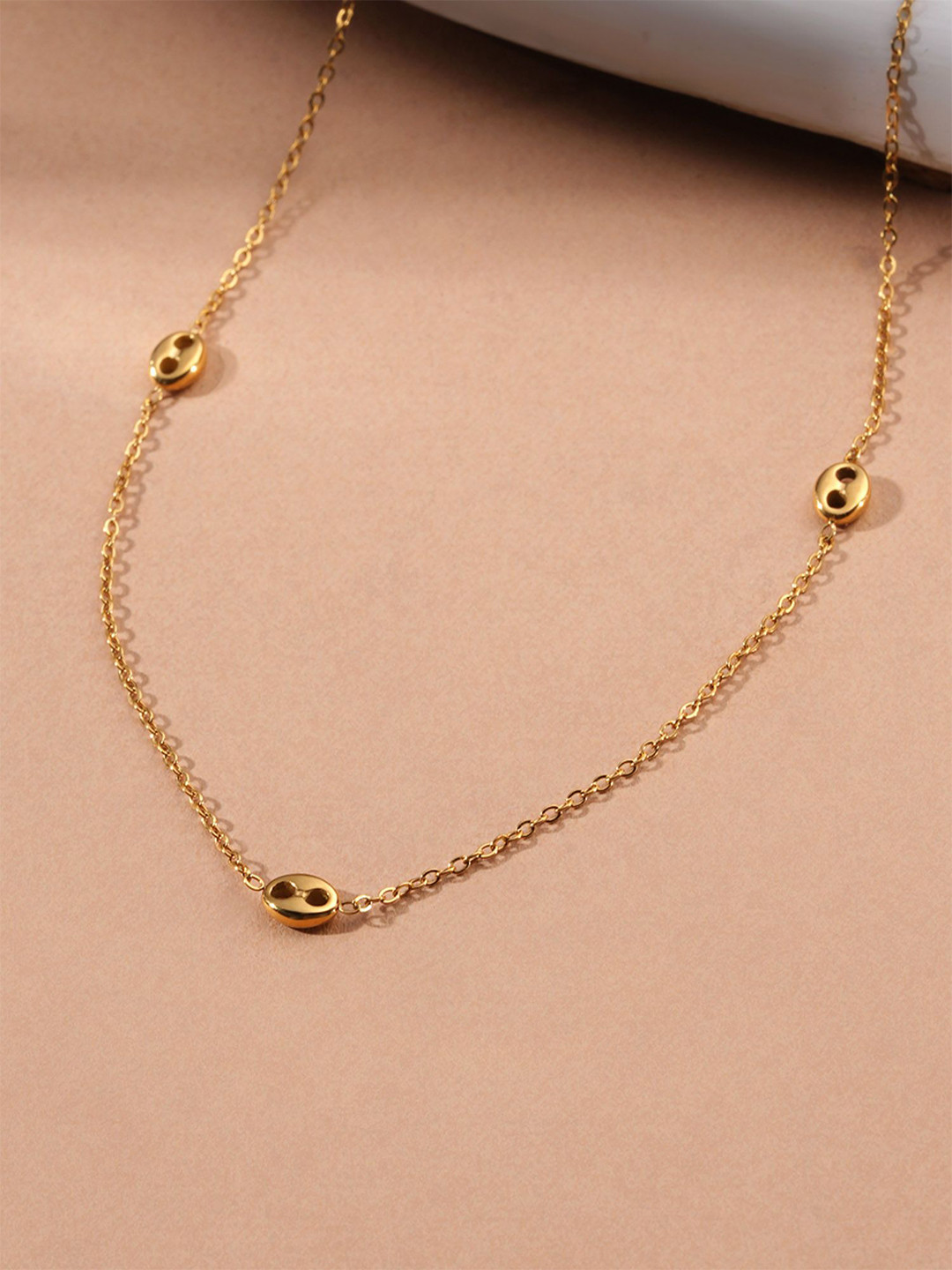 PALMONAS Tiny Orb Station Gold-Plated Waterproof & Anti-Tarnish Chain