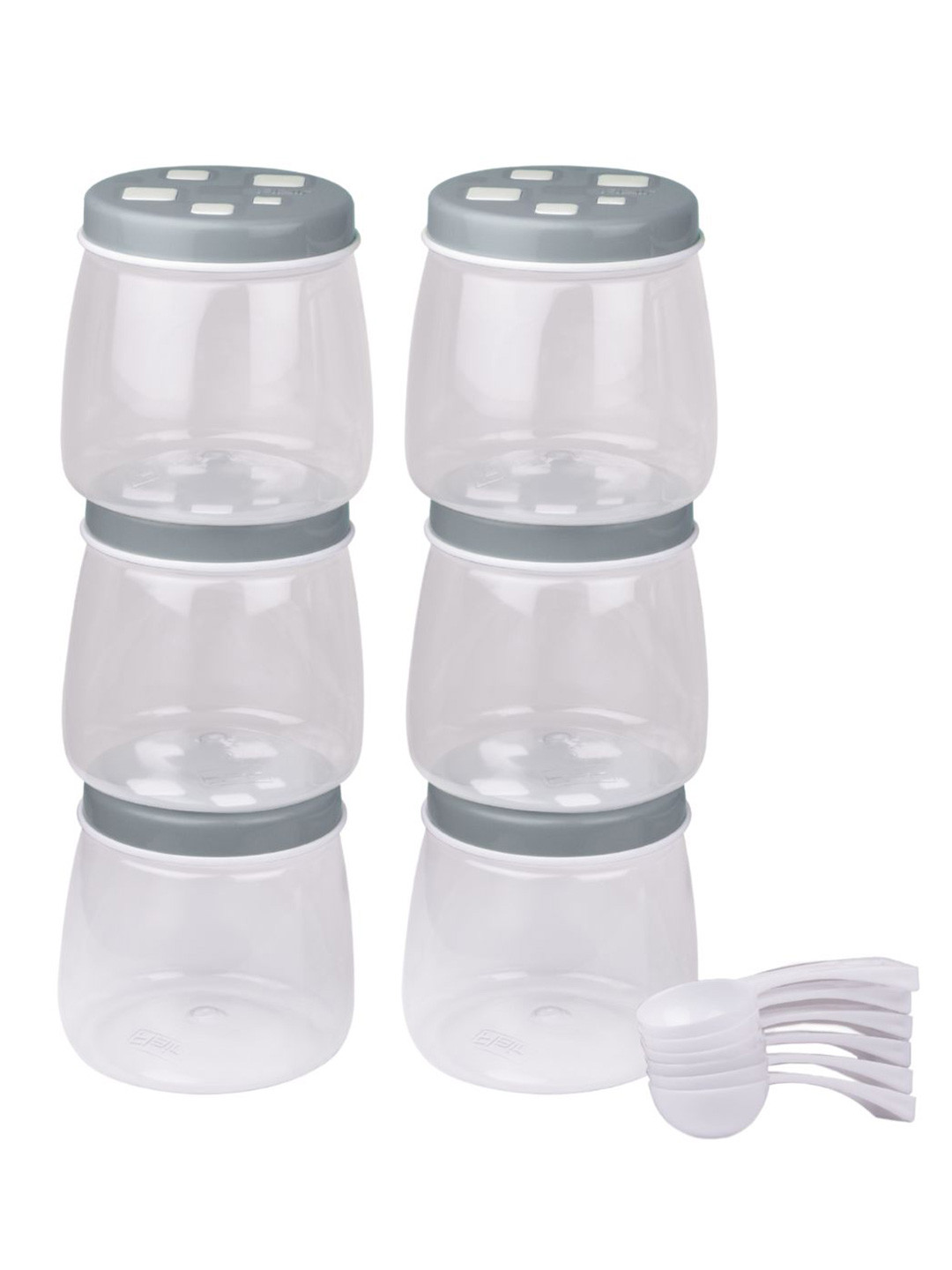 Flair Cubics Blue & Transparent 6 Pieces Easy To Clean Food Storage Containers 1000 ml