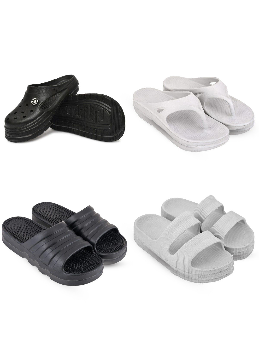 Feel alive Set Of 4 Ultra-Comfortable Clogs