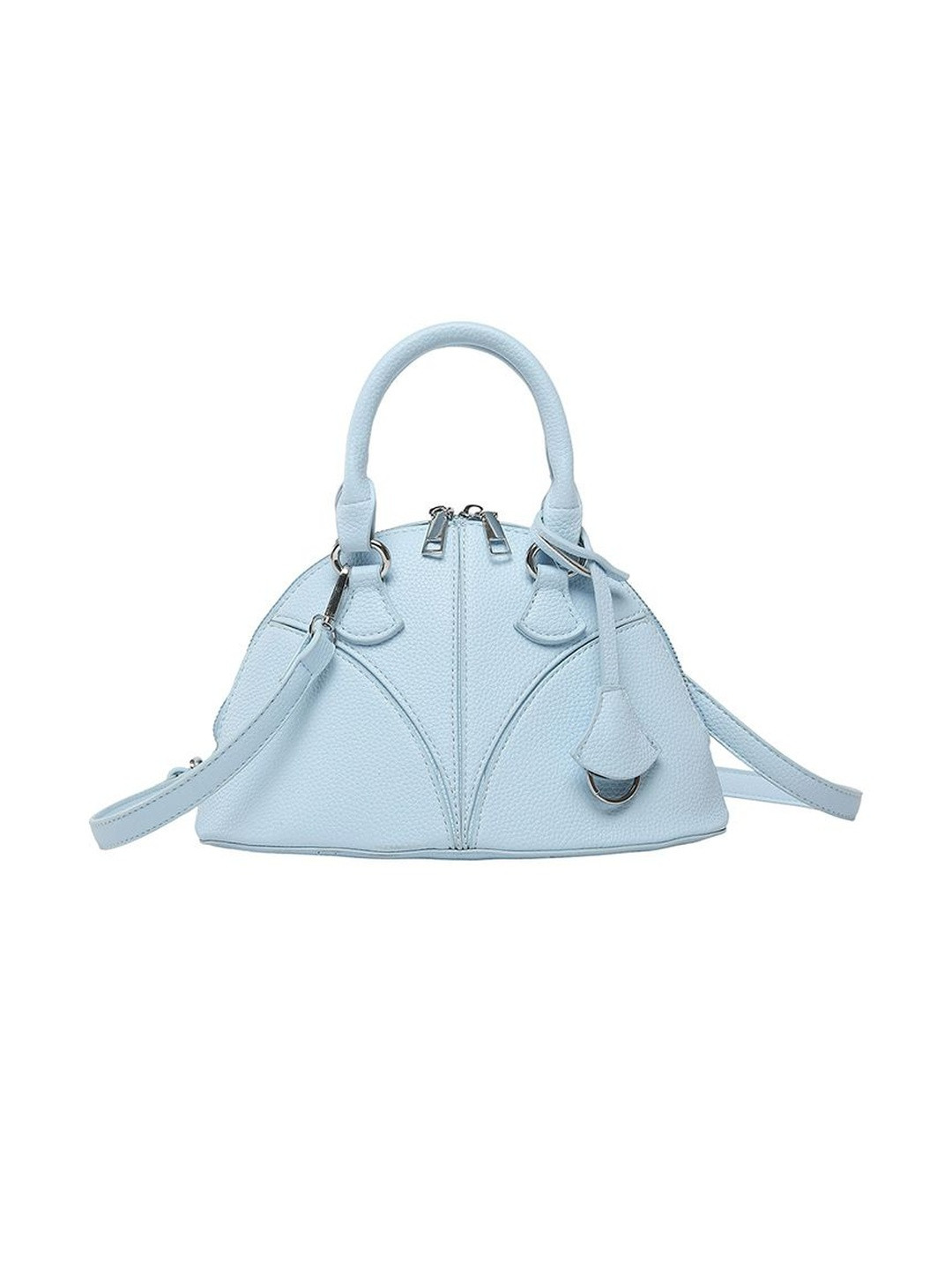 CORSICA Blue Solid Two Handles Satchel