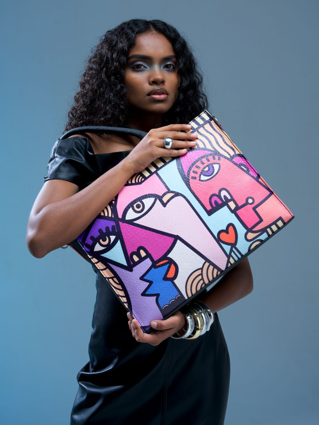 Fetti Faces Pink Large Multi-Compartment Tote