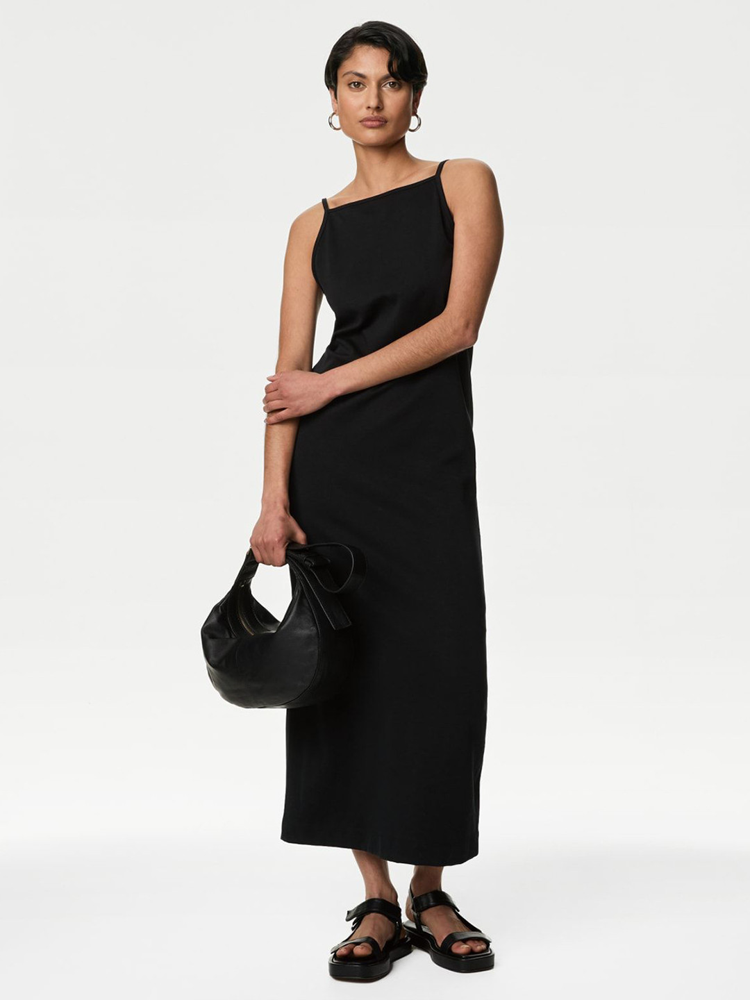 Marks & Spencer Women Shoulder Straps Back Slits Detail Maxi Dress