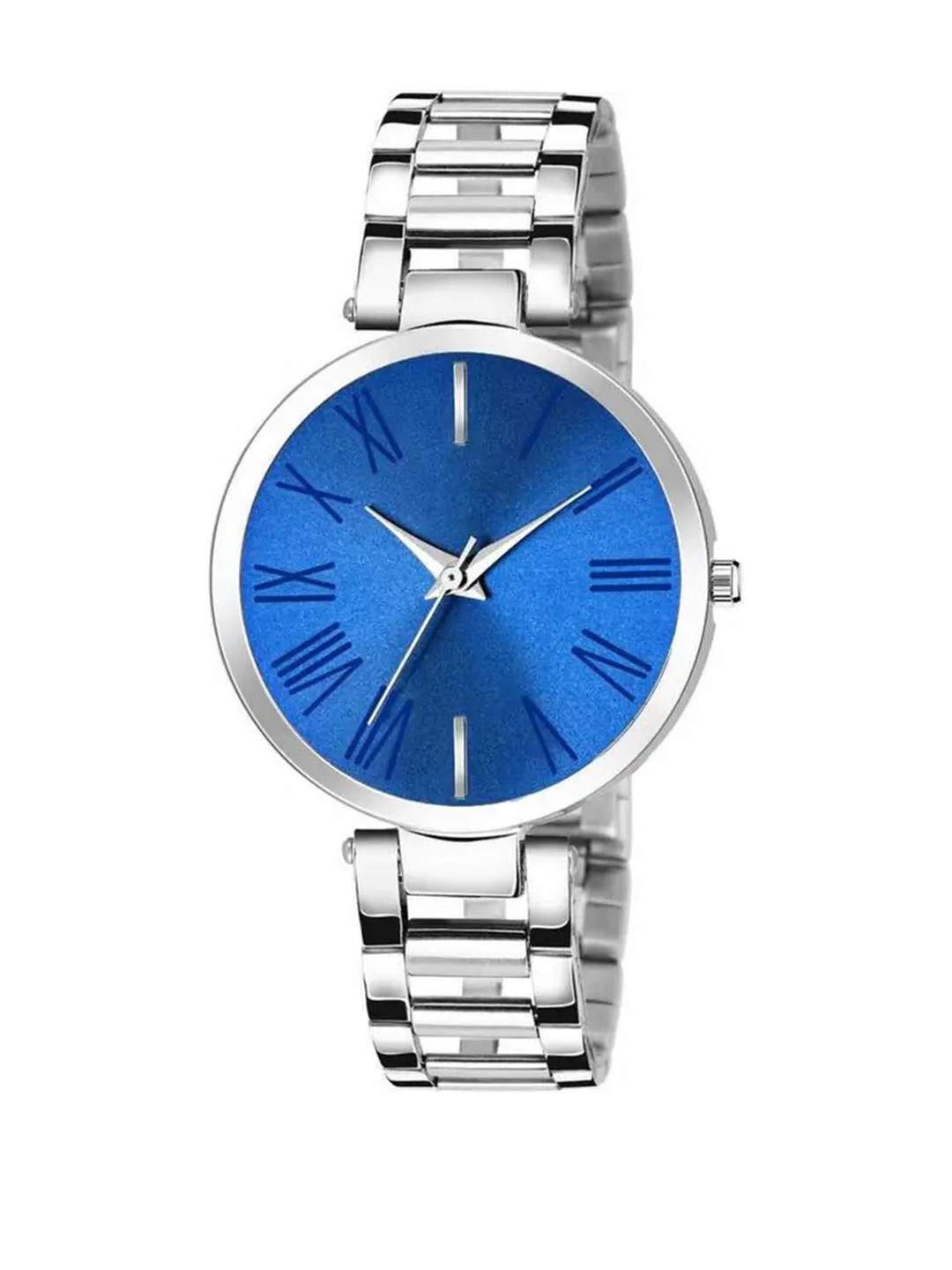 SZN Women Blue Dial Acetate Glass Stainless Steel Straps Analogue Casual Watch