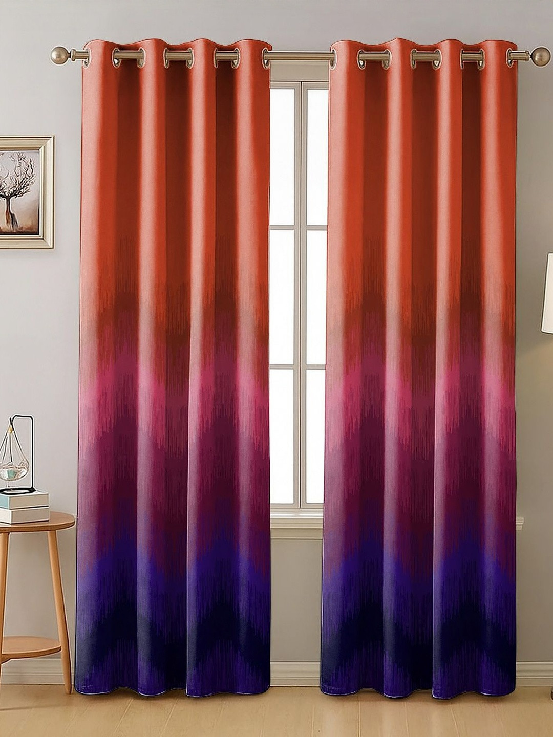 Myntra Elegant Homes Kudo Maroon Premium Blackout Curtain