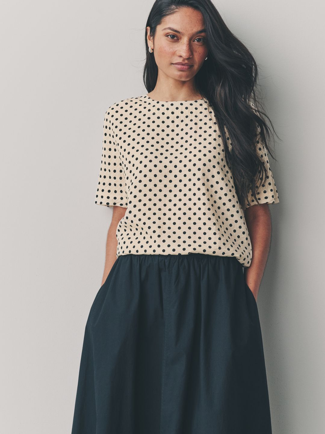NEXT Pack of 2 Polka Dot Print Flared Sleeve Top