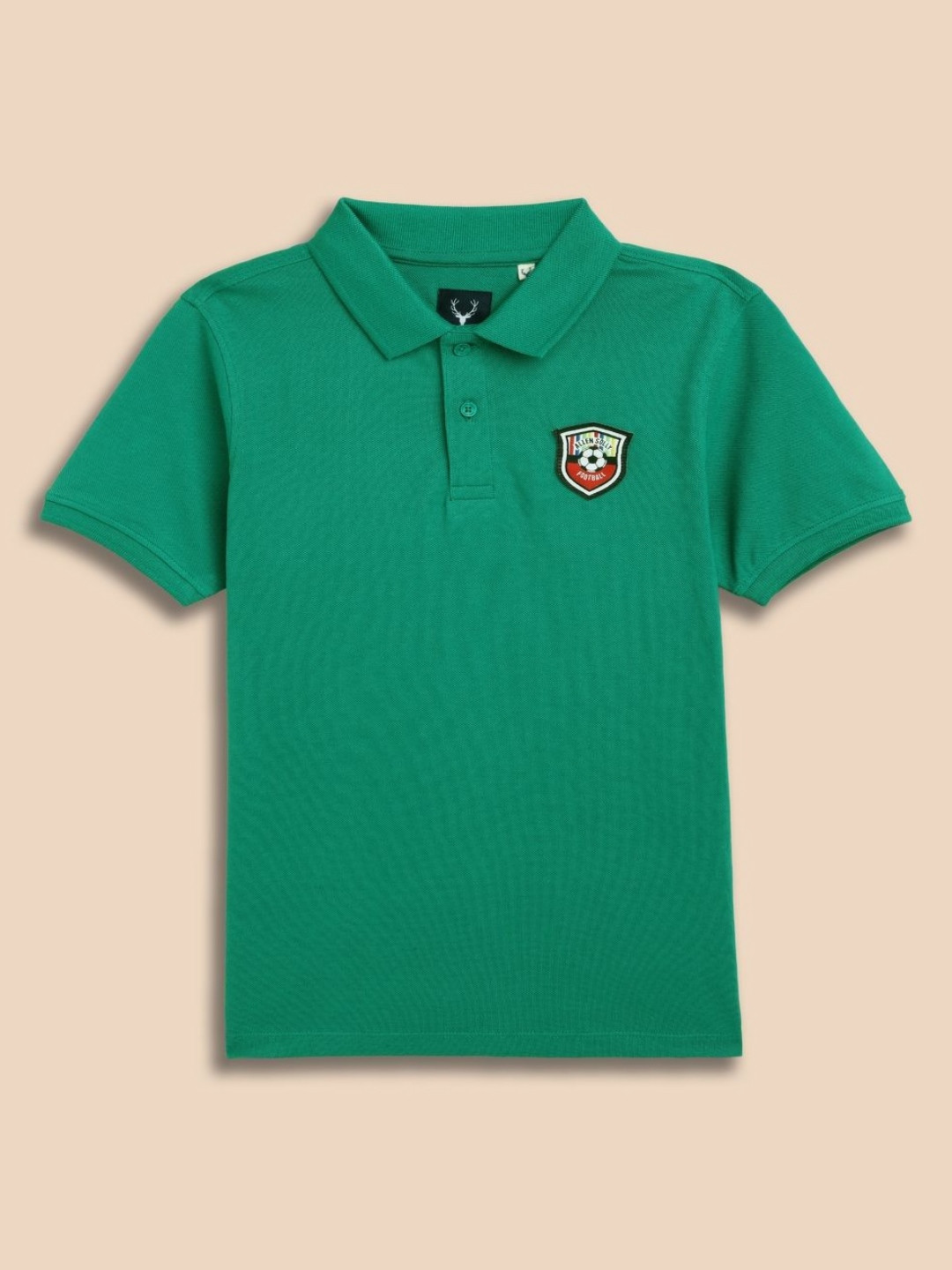 Allen Solly Junior Boys Solid Polo Collar Cotton T-shirt