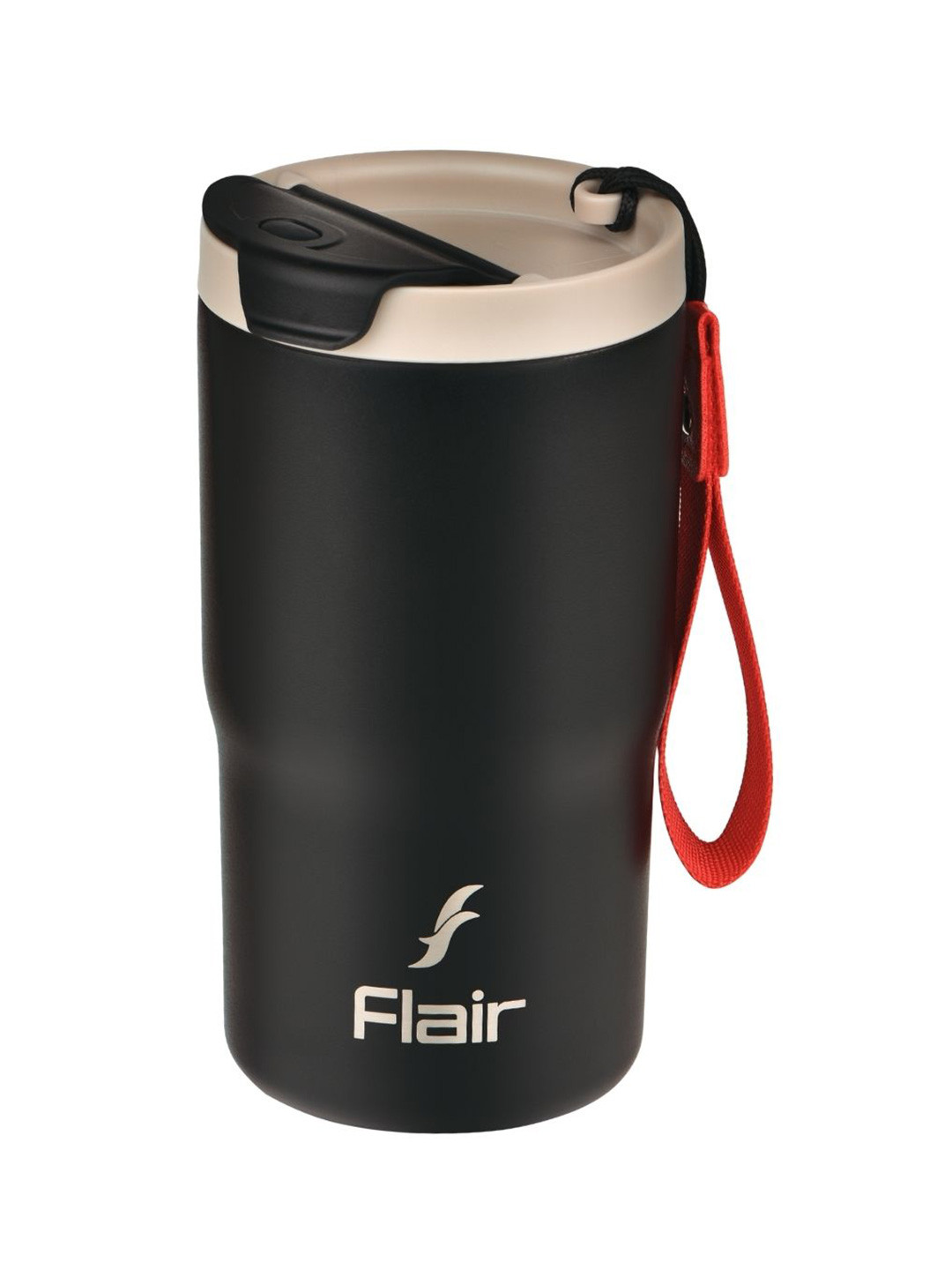Flair Black & Beige Stainless Steel Glossy Coffee Mugs 480 ml