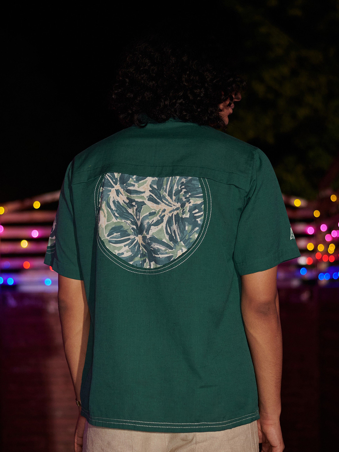 Tein Do Ek Unisex Relaxed Fit Floral Printed Spread Collar Cotton Casual Shirt