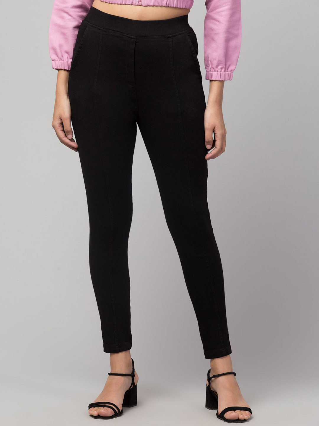 R.Code by The Roadster Life Co. Women Skinny Fit High-Rise Low Distress Jeans