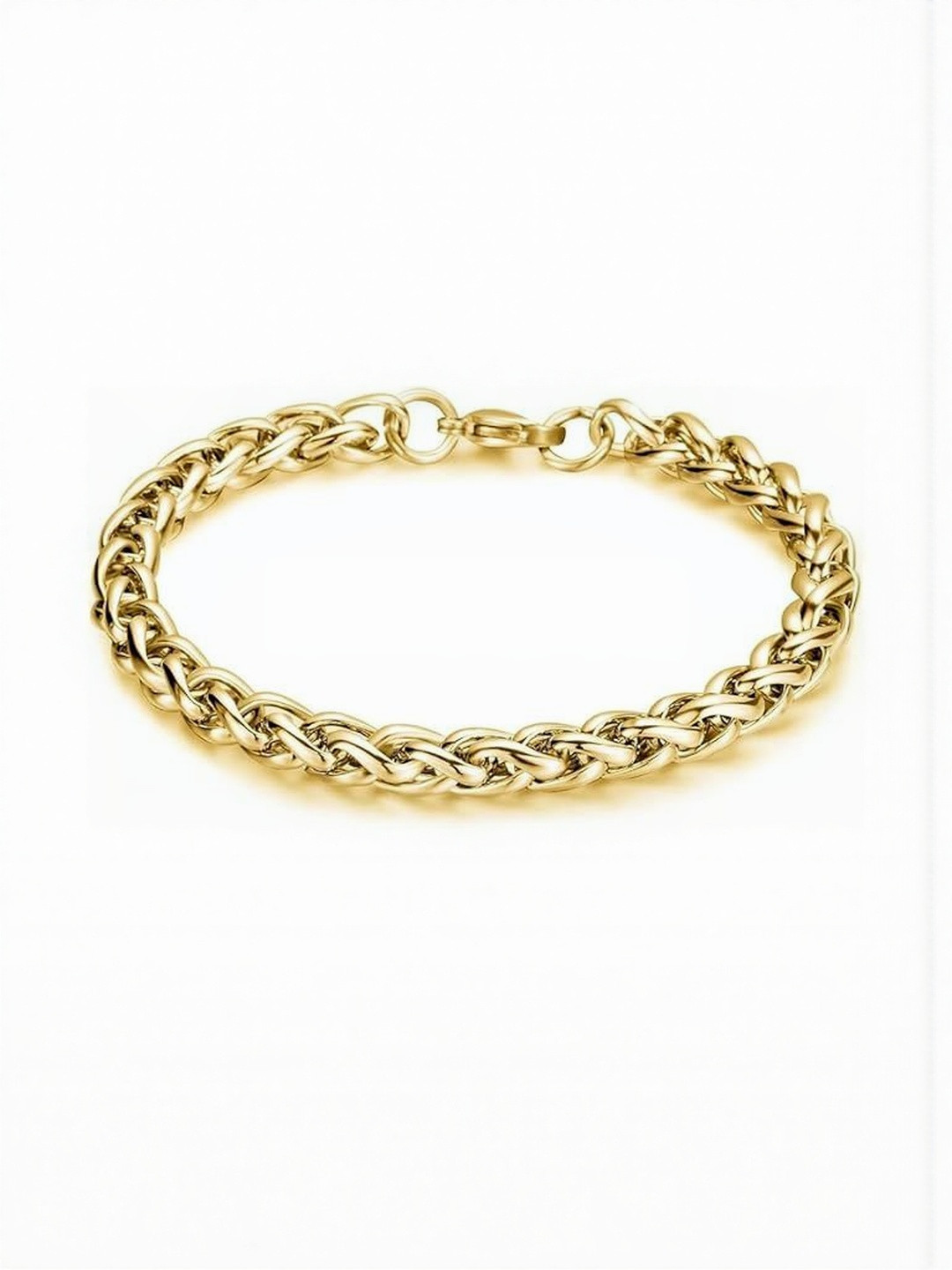 Lovemi Movements Men Gold-Plated Link Bracelet