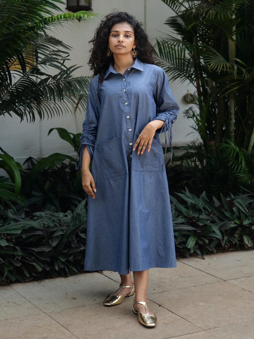 RAAS LIFE Maria Women Shirt Collar Cotton Shirt Style Dress