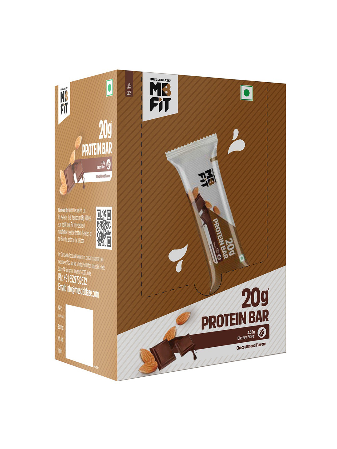 MuscleBlaze Set Of 6 Choco Almond Protein Bar
