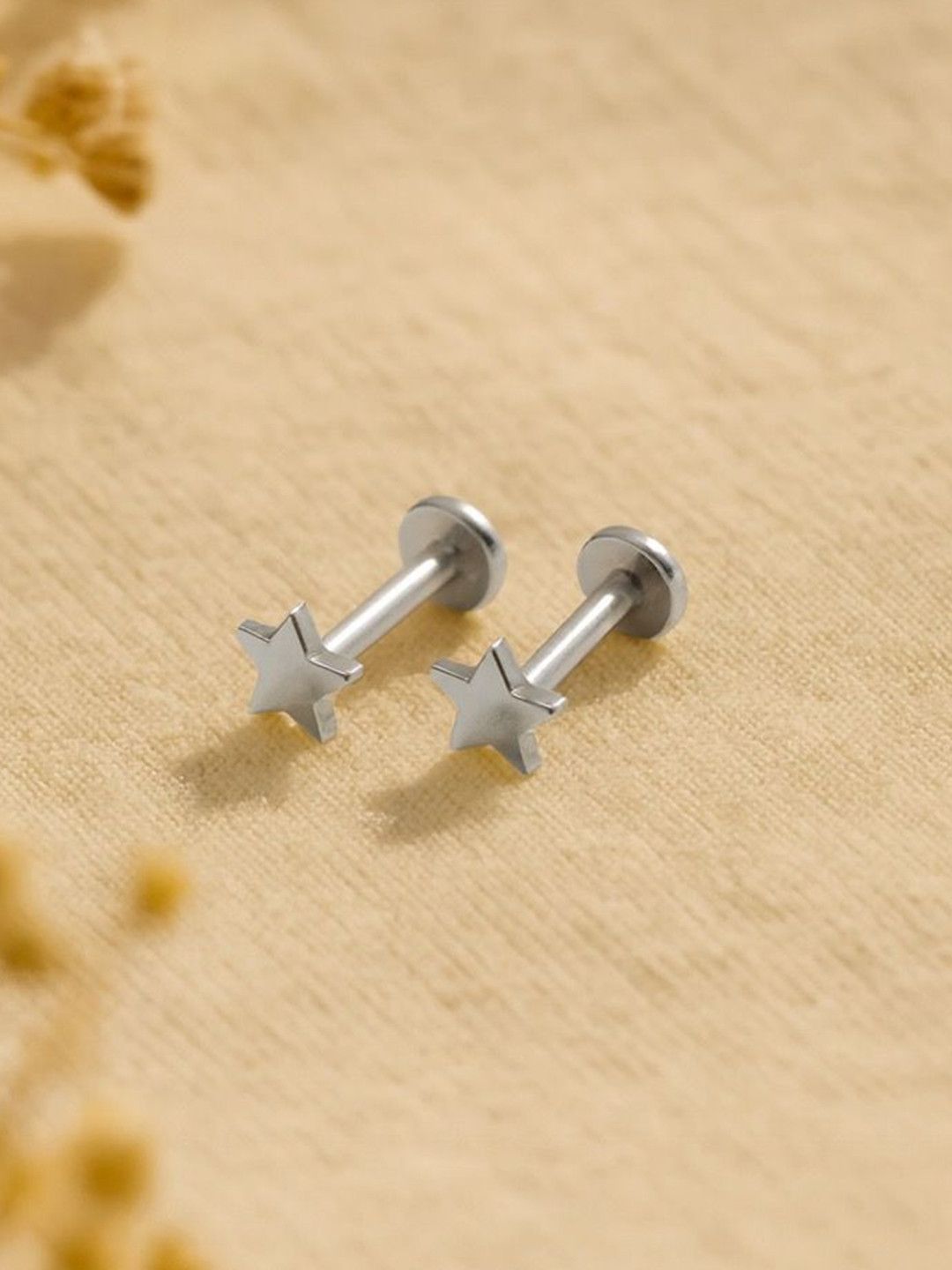Anushka Jain Jewellery Star Shaped Sterling Silver Studs Earrings