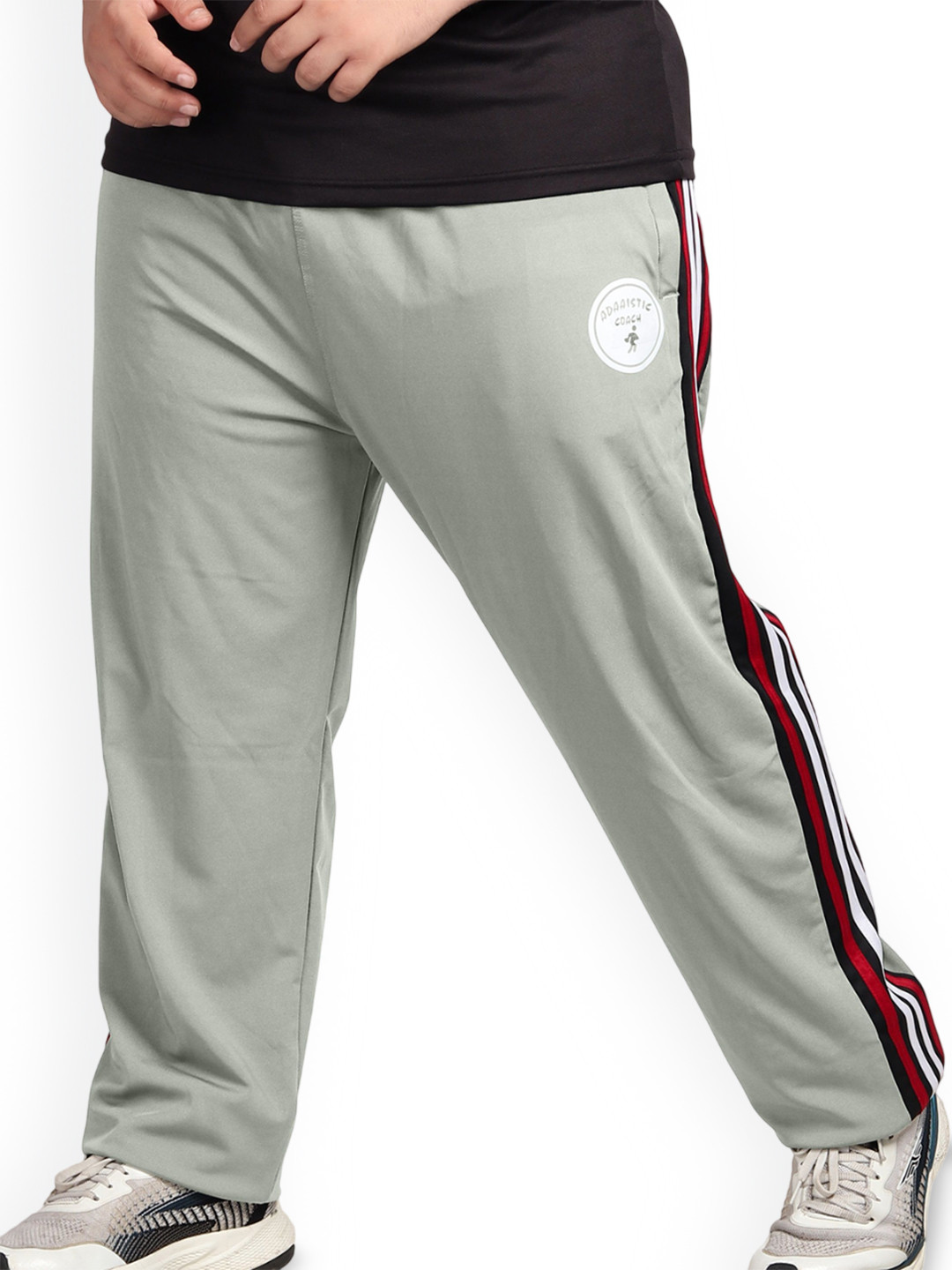 ADAAISTIC Men Plus Size Mid-Rise Relaxed-Fit Stretchable Track Pants