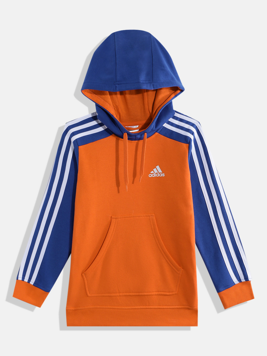 ADIDAS Boys 3 Striped FL Hooded Sweatshirt