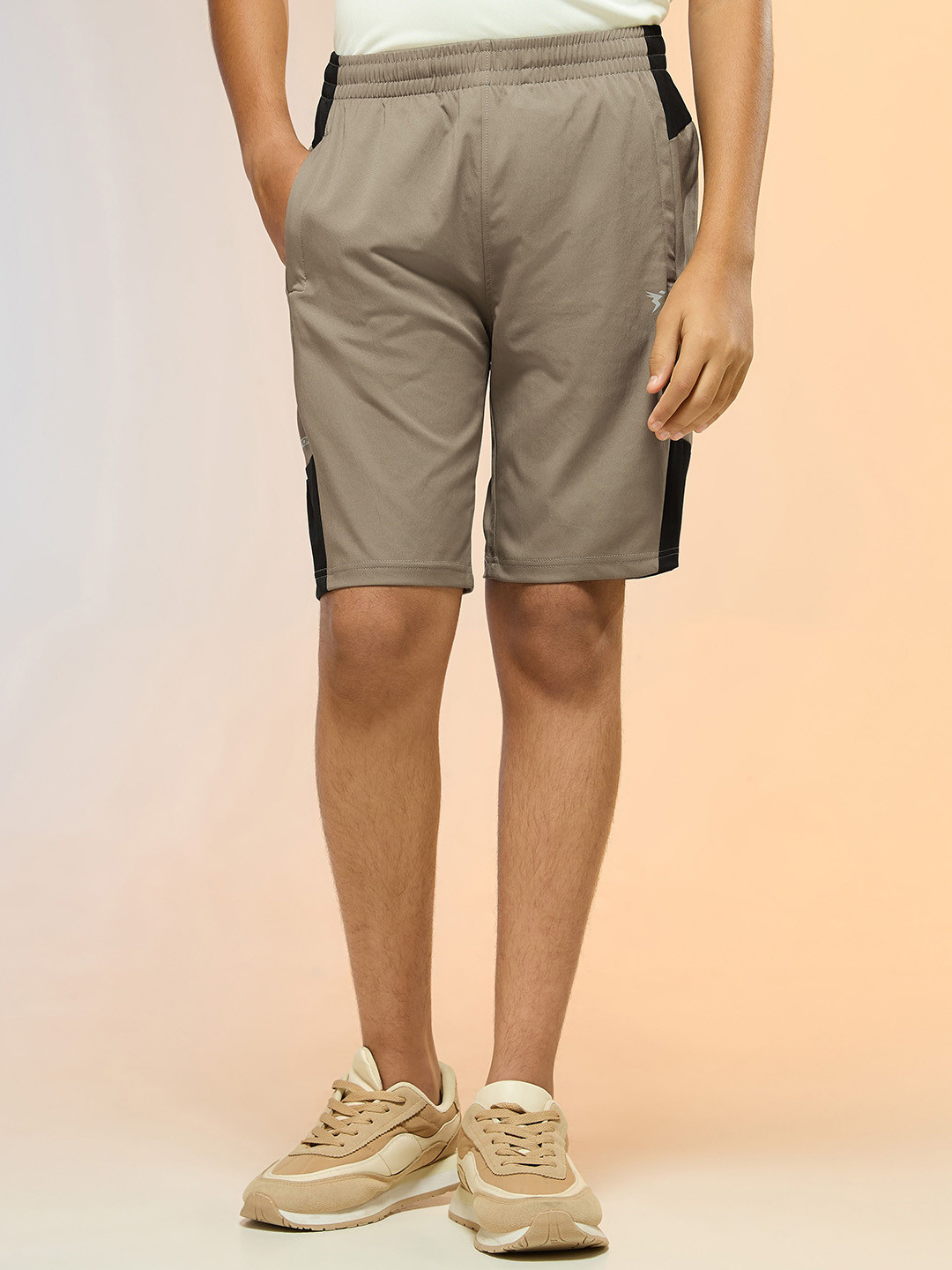 Technosport Boys Slim Fit Colorblock Sports Shorts