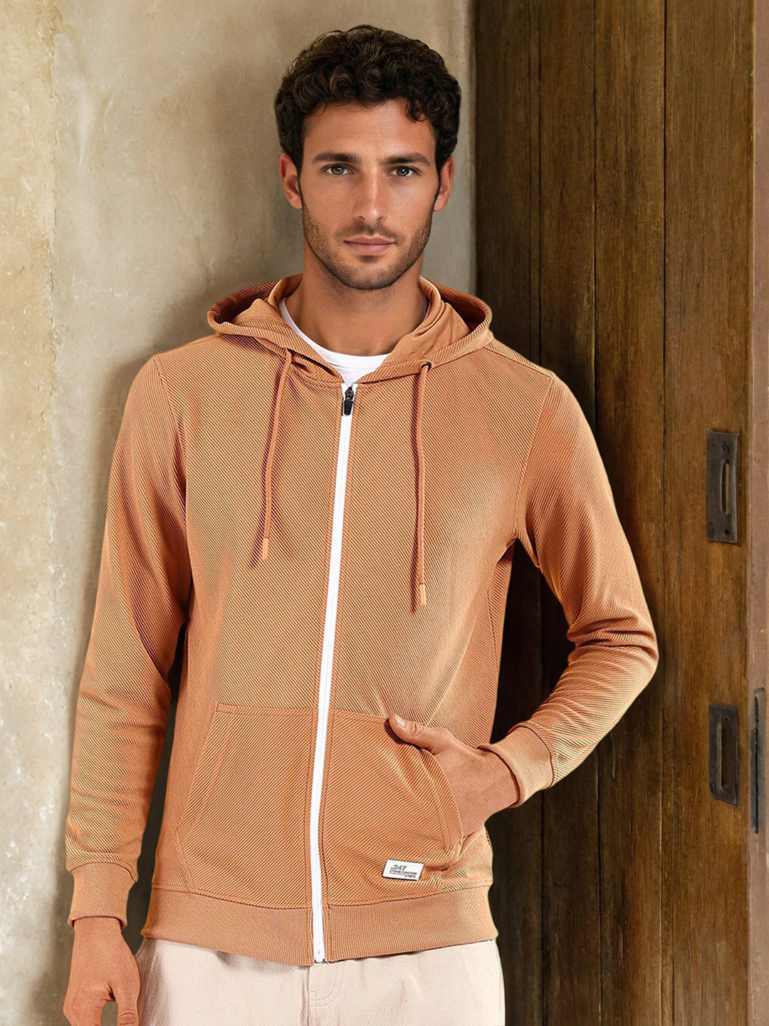 The Indian Garage Co Long Sleeves Hood Zipfront Sweatshirt