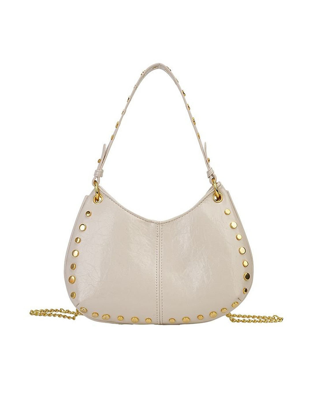 CORSICA PU Women Embellished Half Moon PU Satchel Hand Bag