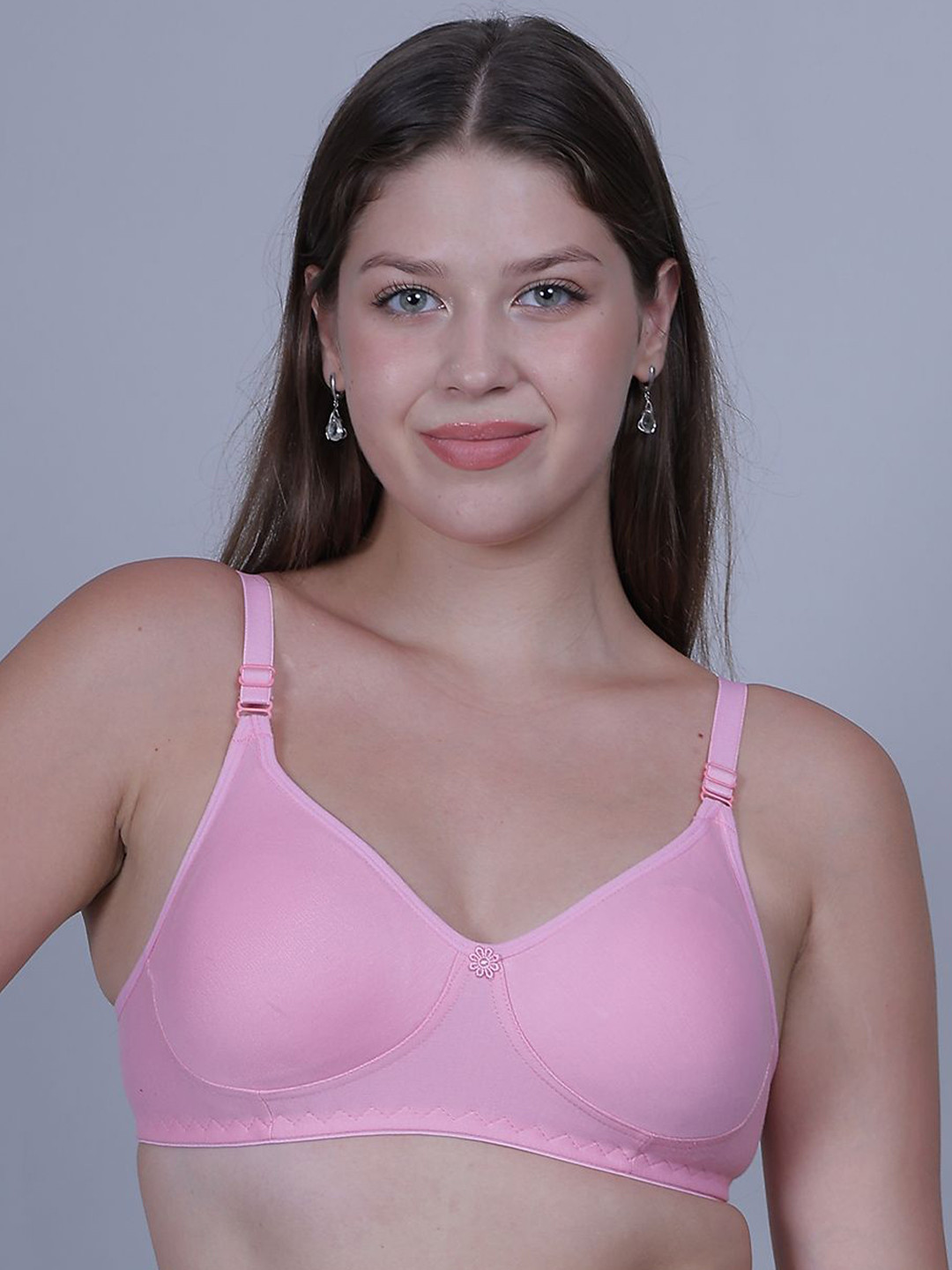 Fabme Women Mastectomy Cancer Pocket T-shirt Bra with Micro Fiber Filled Adjustable Pad