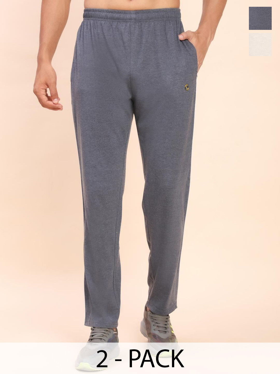 RELIGHT WEARS Men Pack Of 2 Side Striped Regular Fit Track Pants