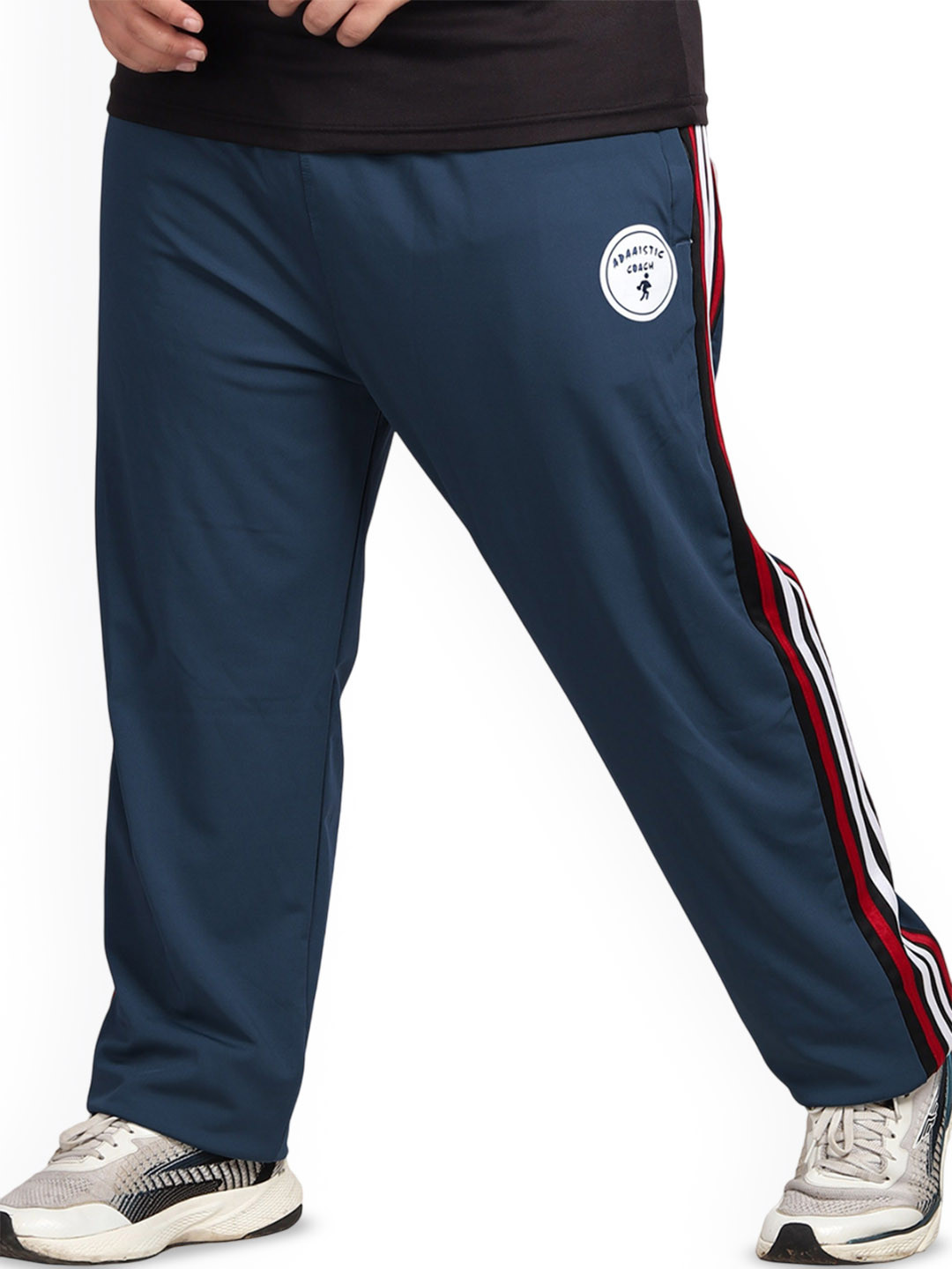 ADAAISTIC Men Plus Size Mid-Rise Relaxed-Fit Stretchable Track Pants
