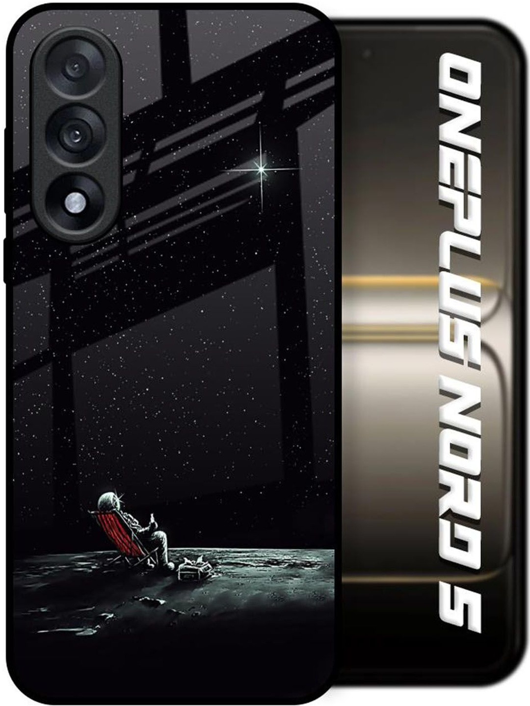 QRIOH Relaxation Mode On Printed OnePlus Nord 5 5G Glass Back Case Mobile Accessories