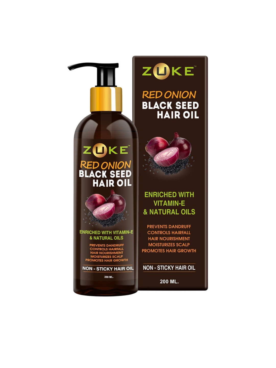 ZUKE Black Seed Hair Oil For Hair Fall Control & Growth - 200 ml