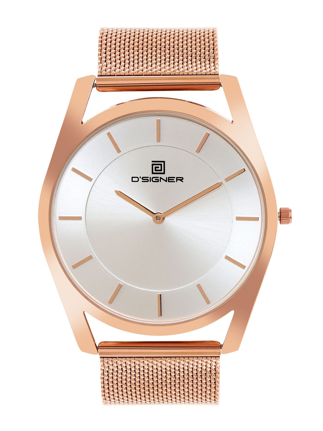 D'SIGNER Women Round Dial & Stainless Steel Bracelet Style Straps Analogue Watch 753RGM.2G