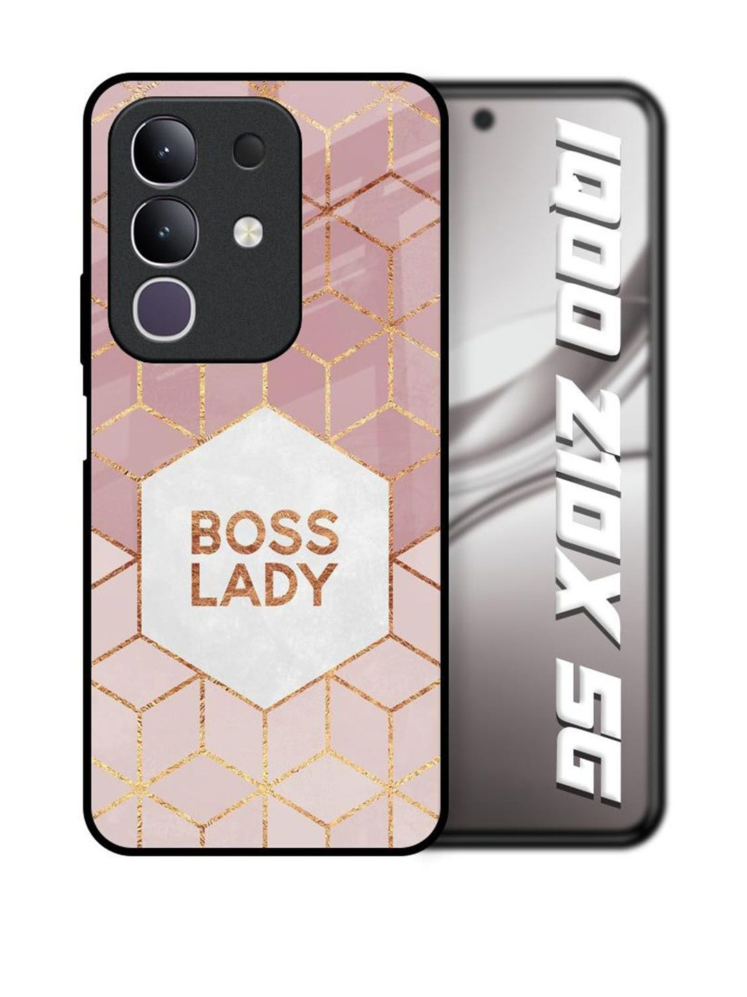 QRIOH Quirky Printed Boss Lady Glass Case for IQOO Z10x 5 Back Case Mobile Accessories
