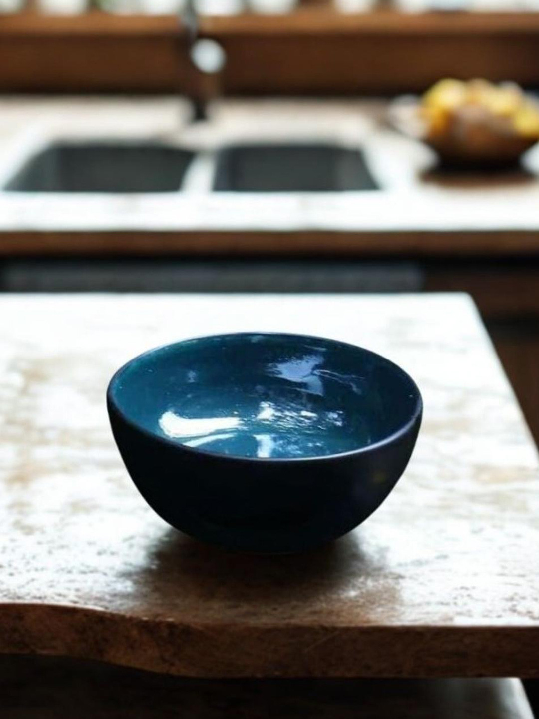 FREEDOM TREE Green Ceramic Serving Bowl