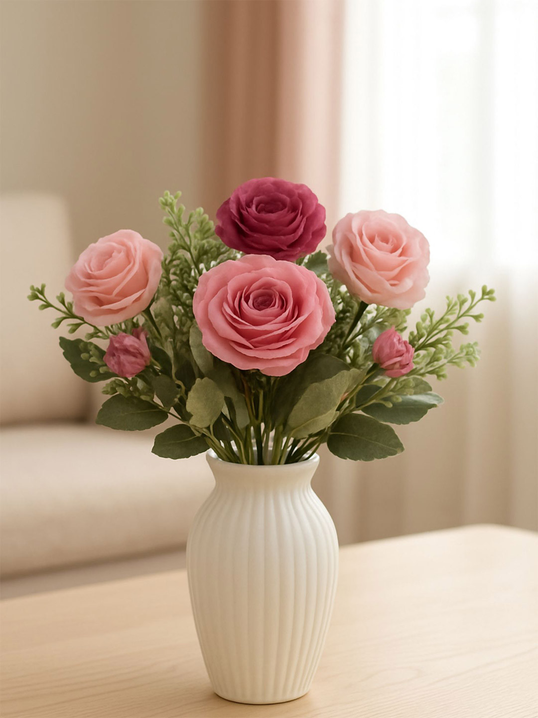 ARTSY Pink Rose Artificial Flower