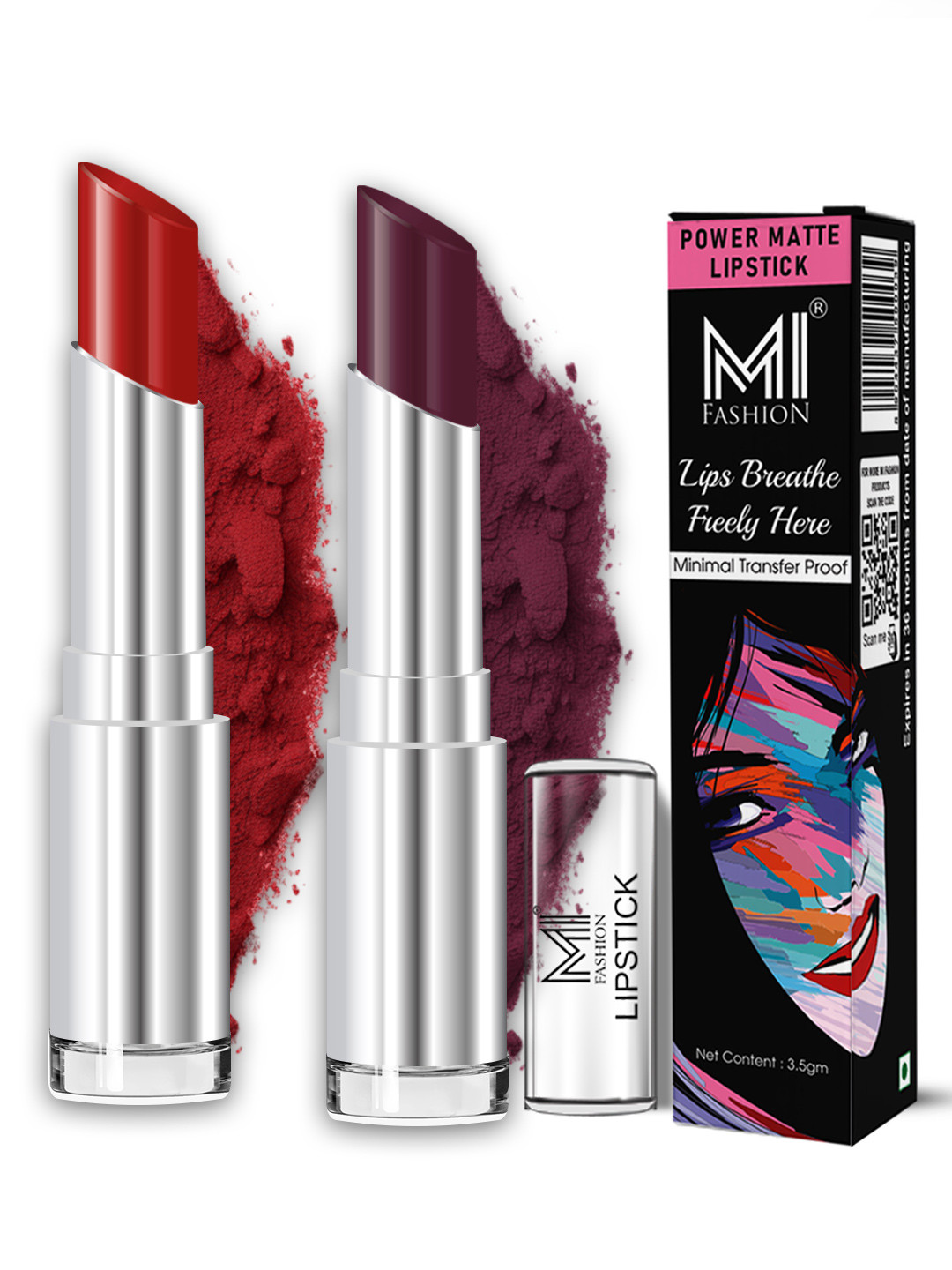 MI FASHION Bold Color Ultra Smooth Non Drying Long Lasting Waterproof Matte Lipstick Set
