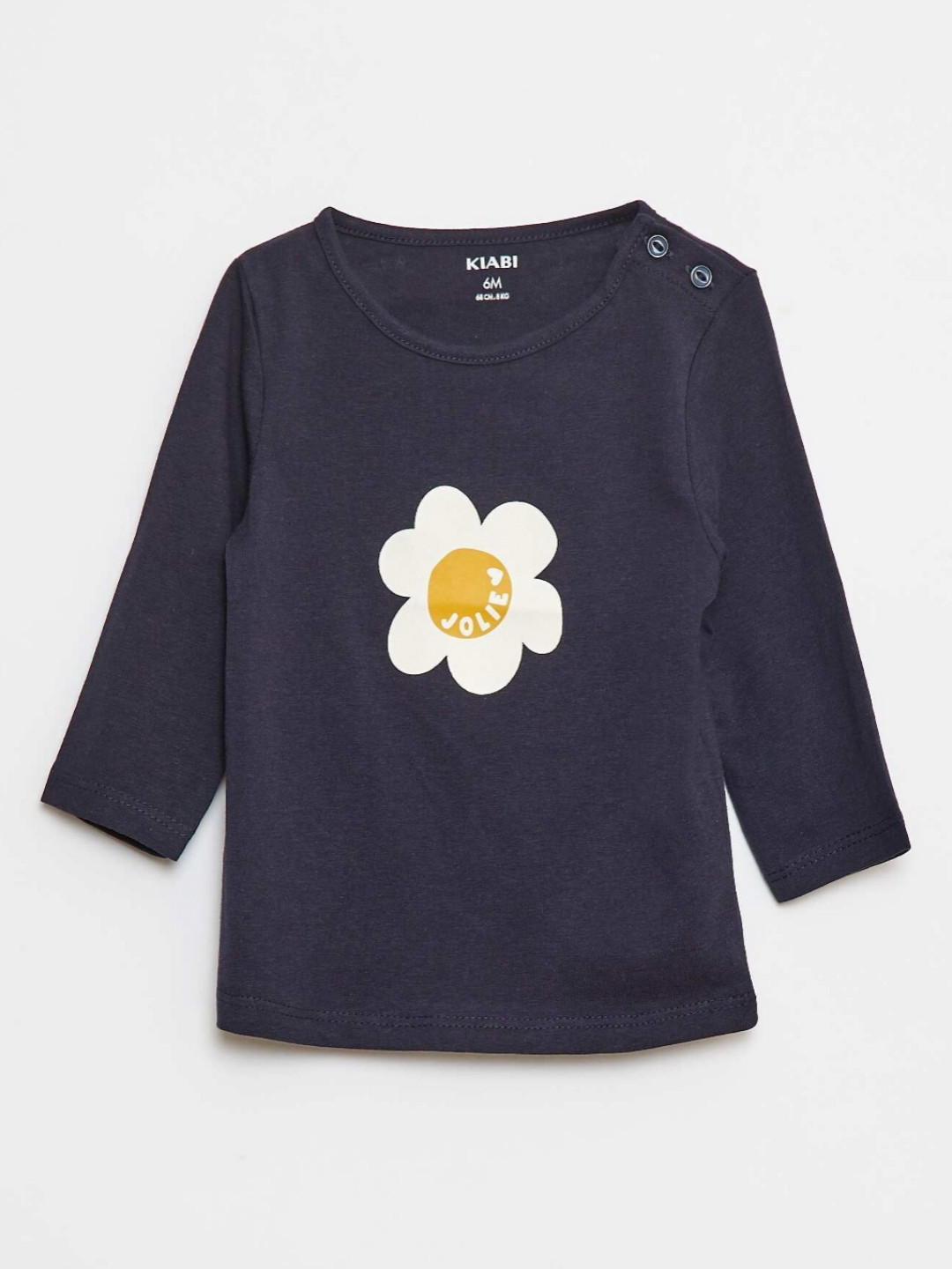 KIABI Girls Graphic Printed Round Neck Pure Cotton T-shirt