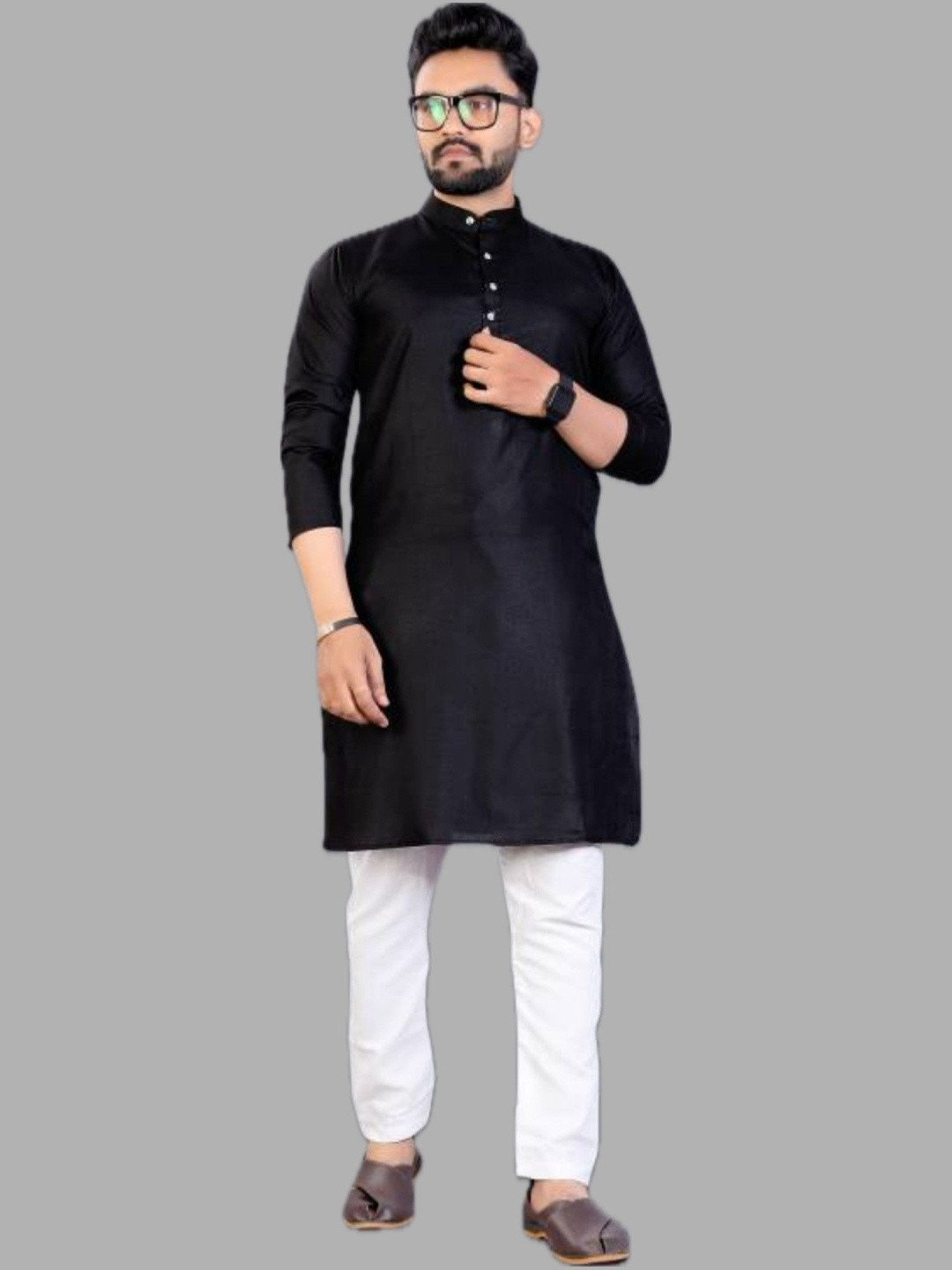 ANUJ FASHION Men Blended A-Line Kurtas