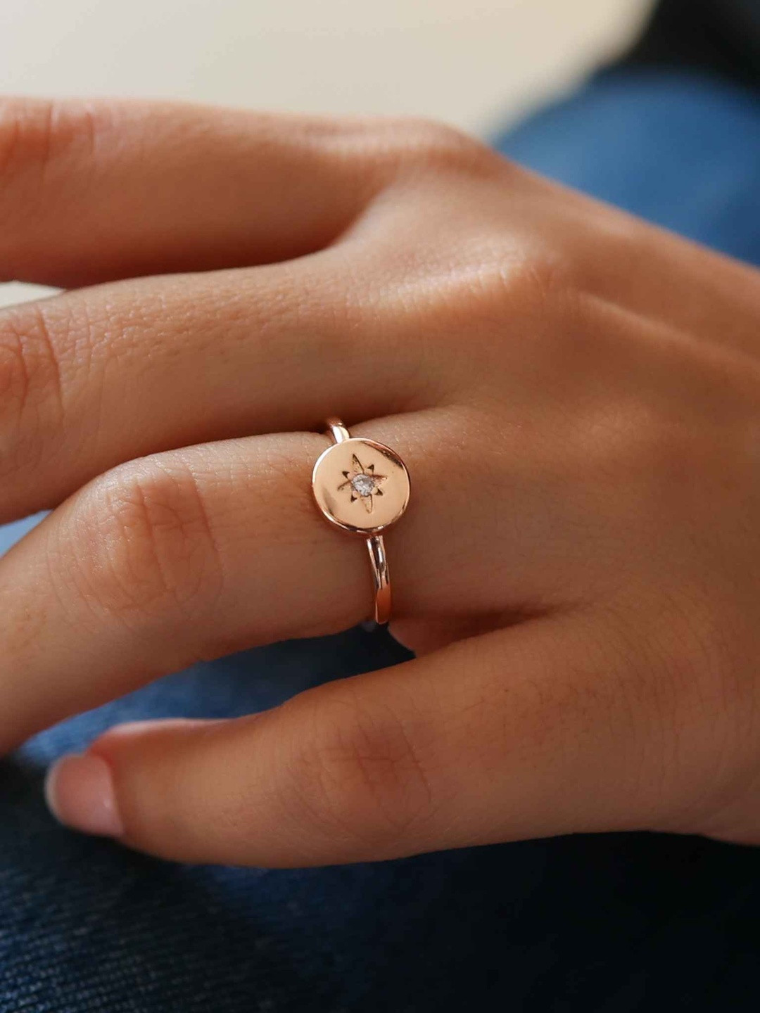 LOLO LePA Rose Gold Plated Star Cara Finger Ring