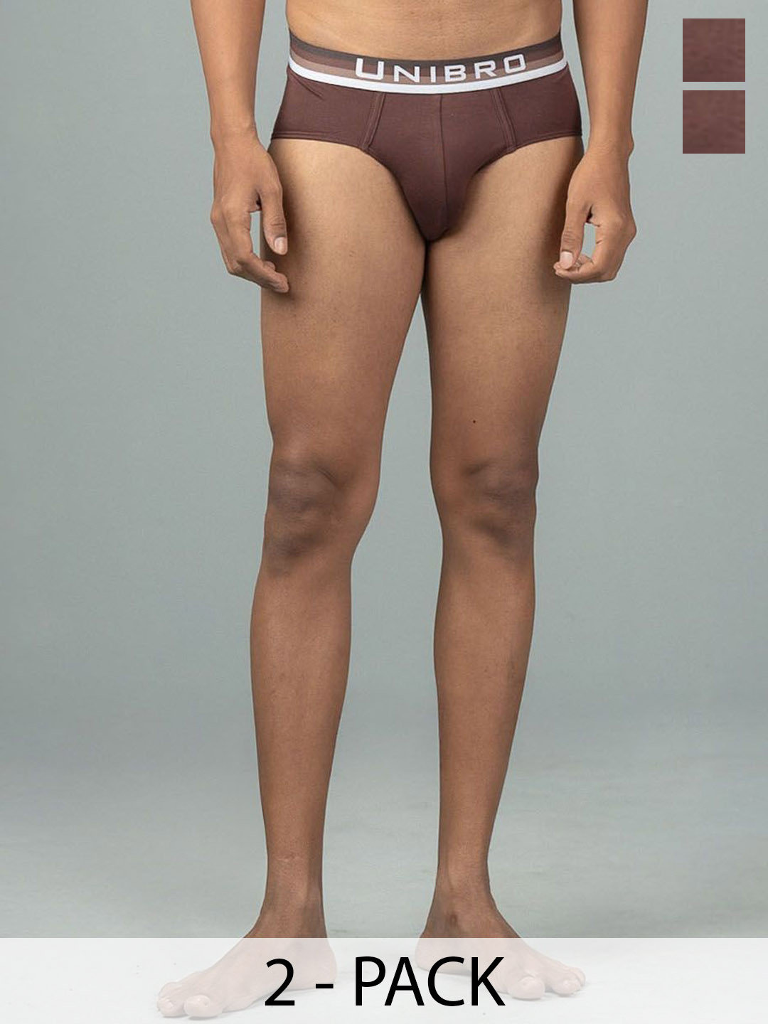 Unibro Men Pack Of 2 Basic Briefs TNCEL-BRIF-PB6_2P-M