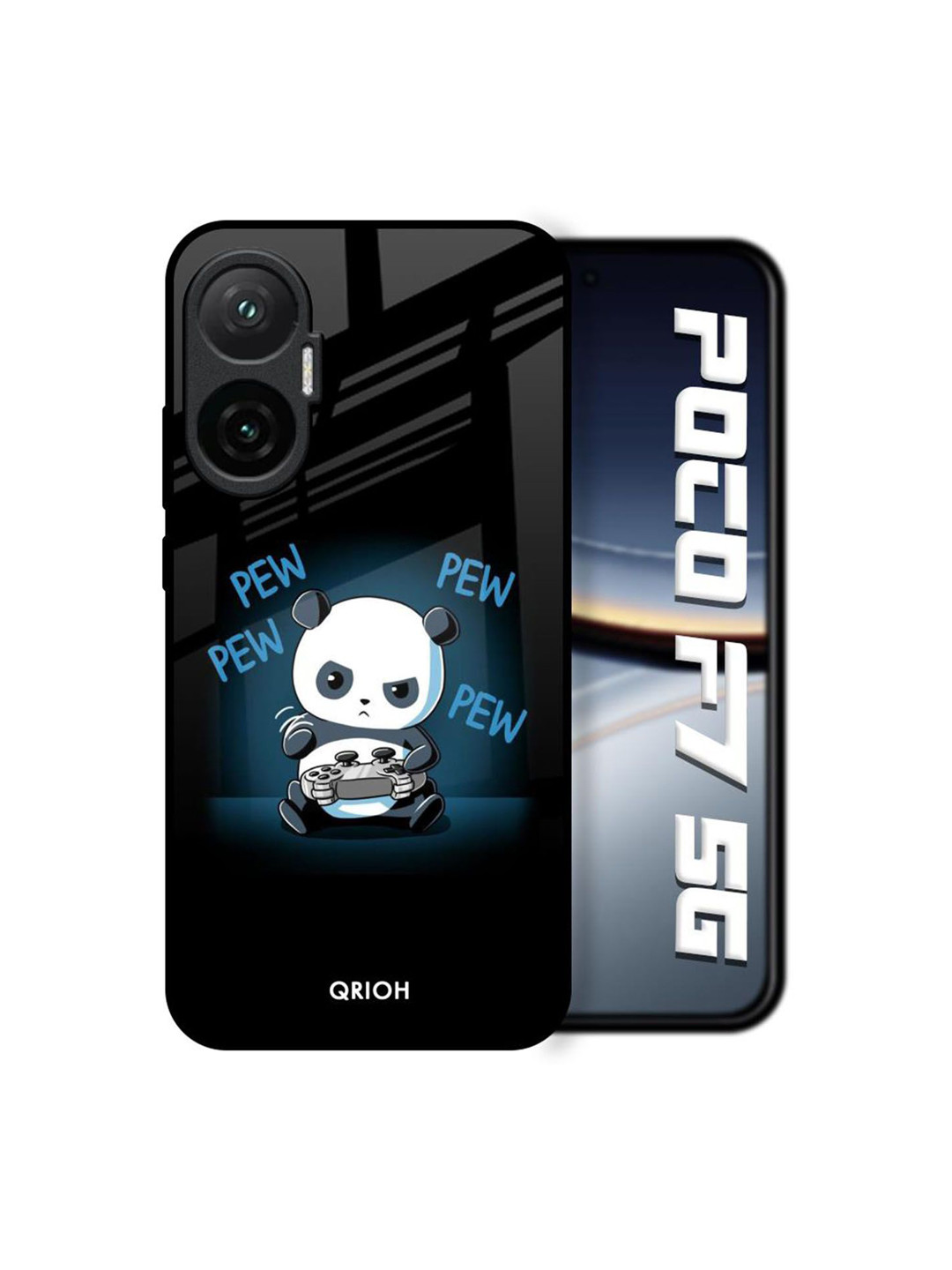 QRIOH Pew Pew Printed Poco F7 5G Back Case Mobile Accessories