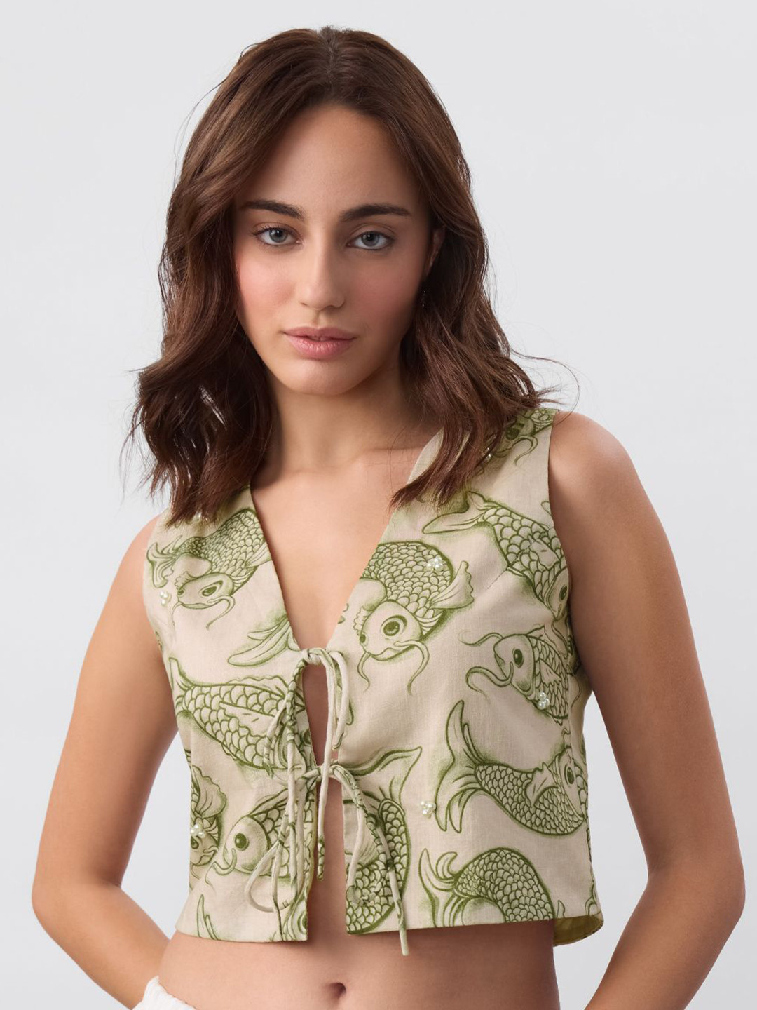 The Souled Store Cropped Vest: Swim