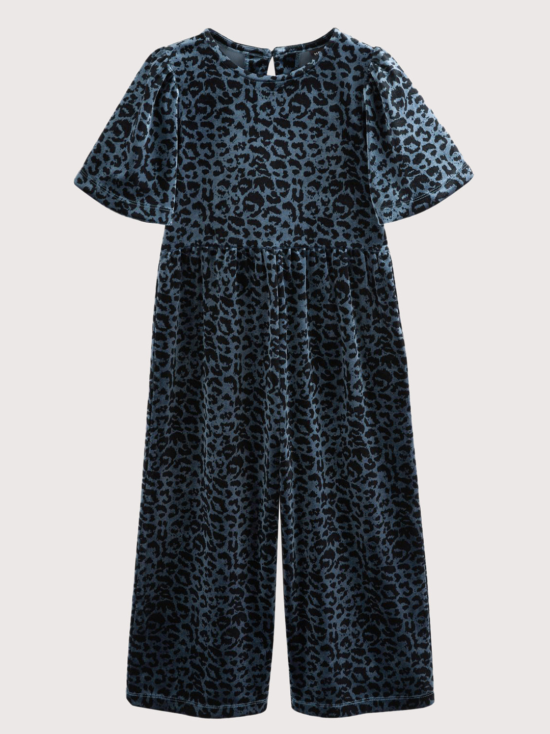 NEXT Girls Leopard Printed Velour Basic Jumpsuit